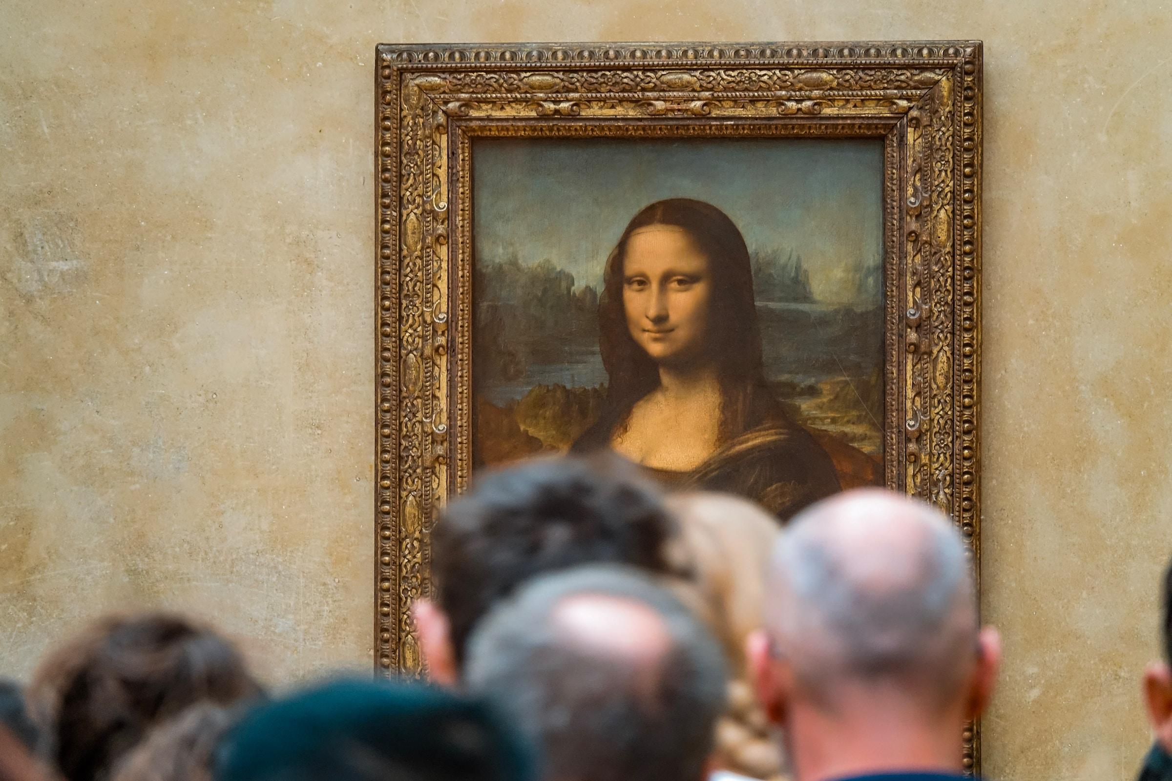 De 'Mona Lisa' in het Louvre te Parijs