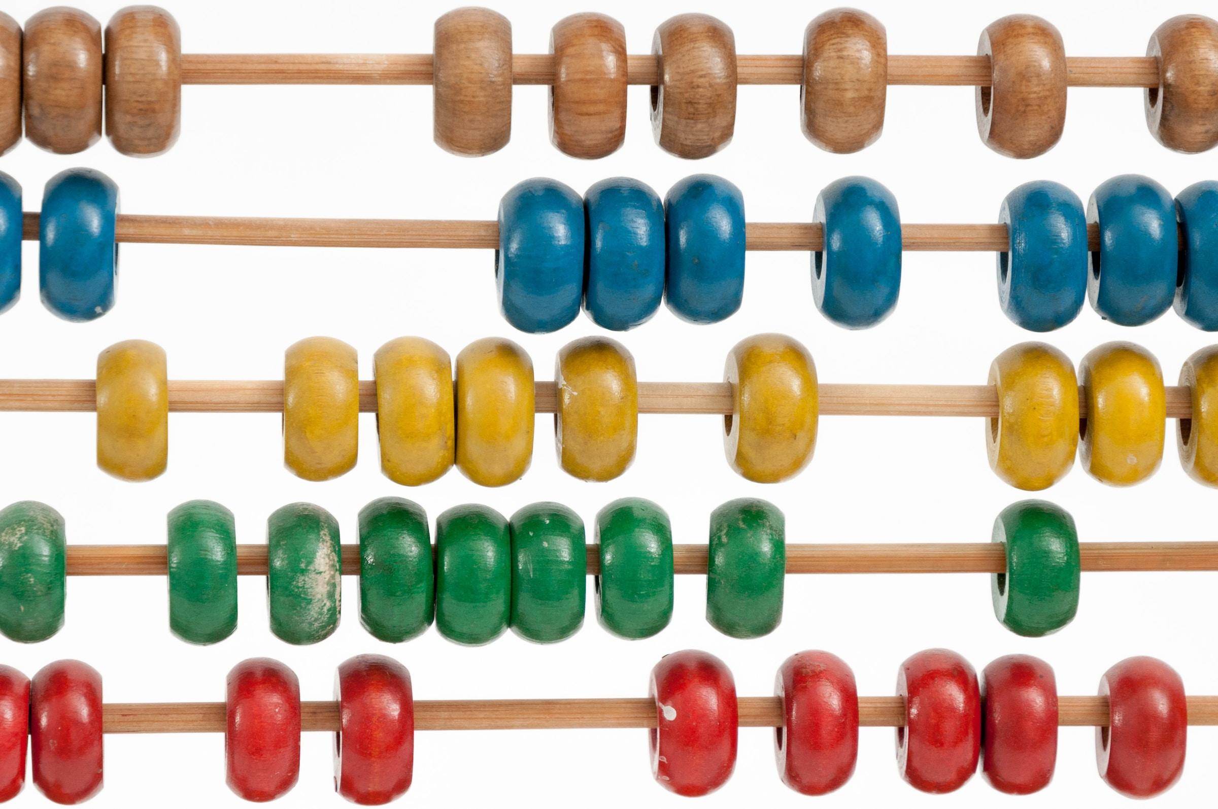 Telraam met verschillende kleuren