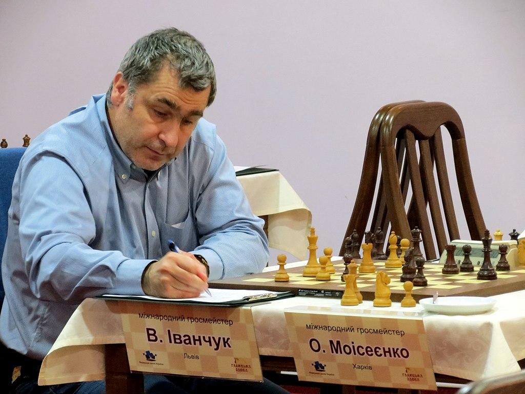 Vasyl Ivanchuk bij het schaakkampioenschap in de Oekraïne in 2014