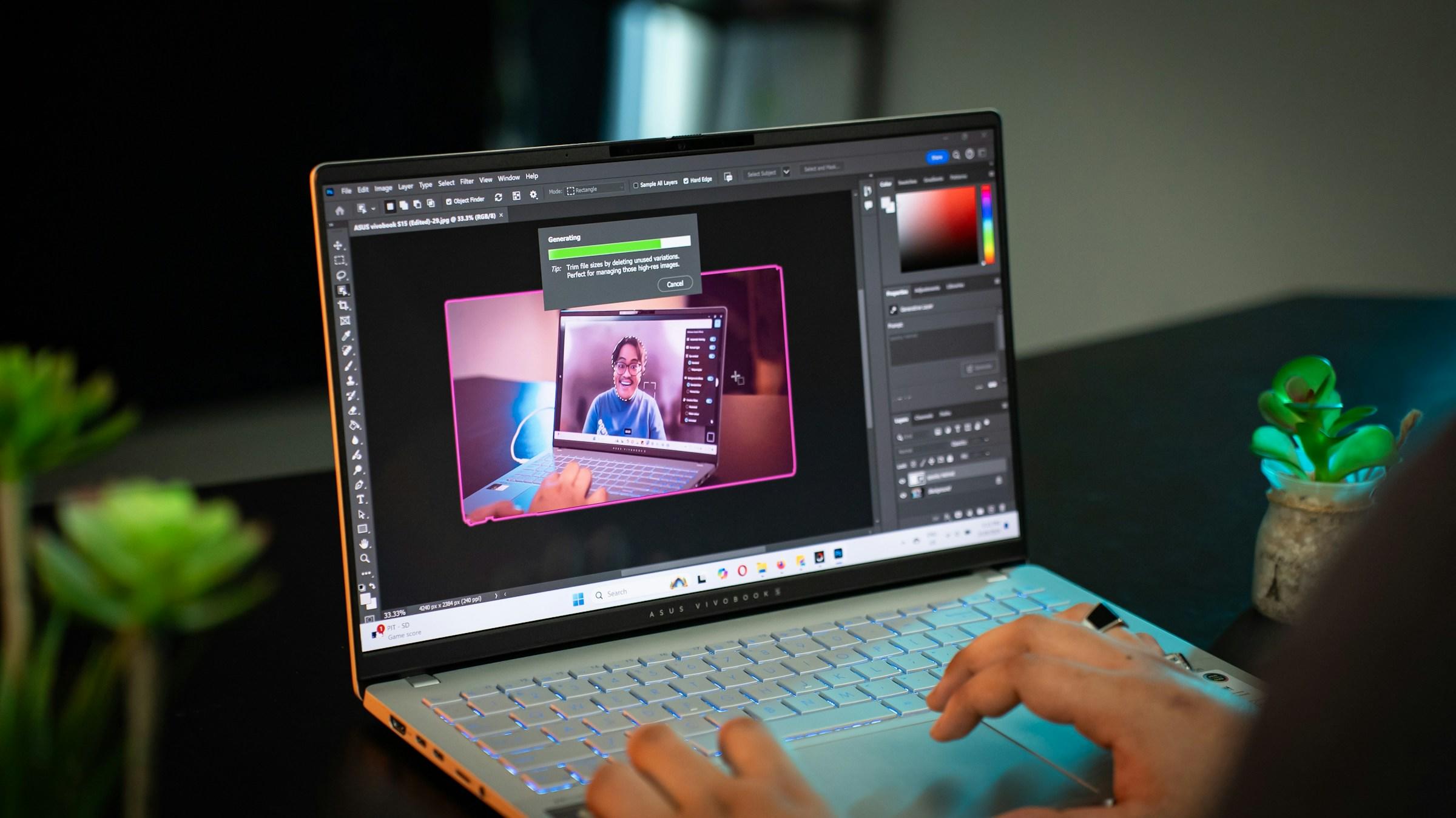 Geopend programma op laptop