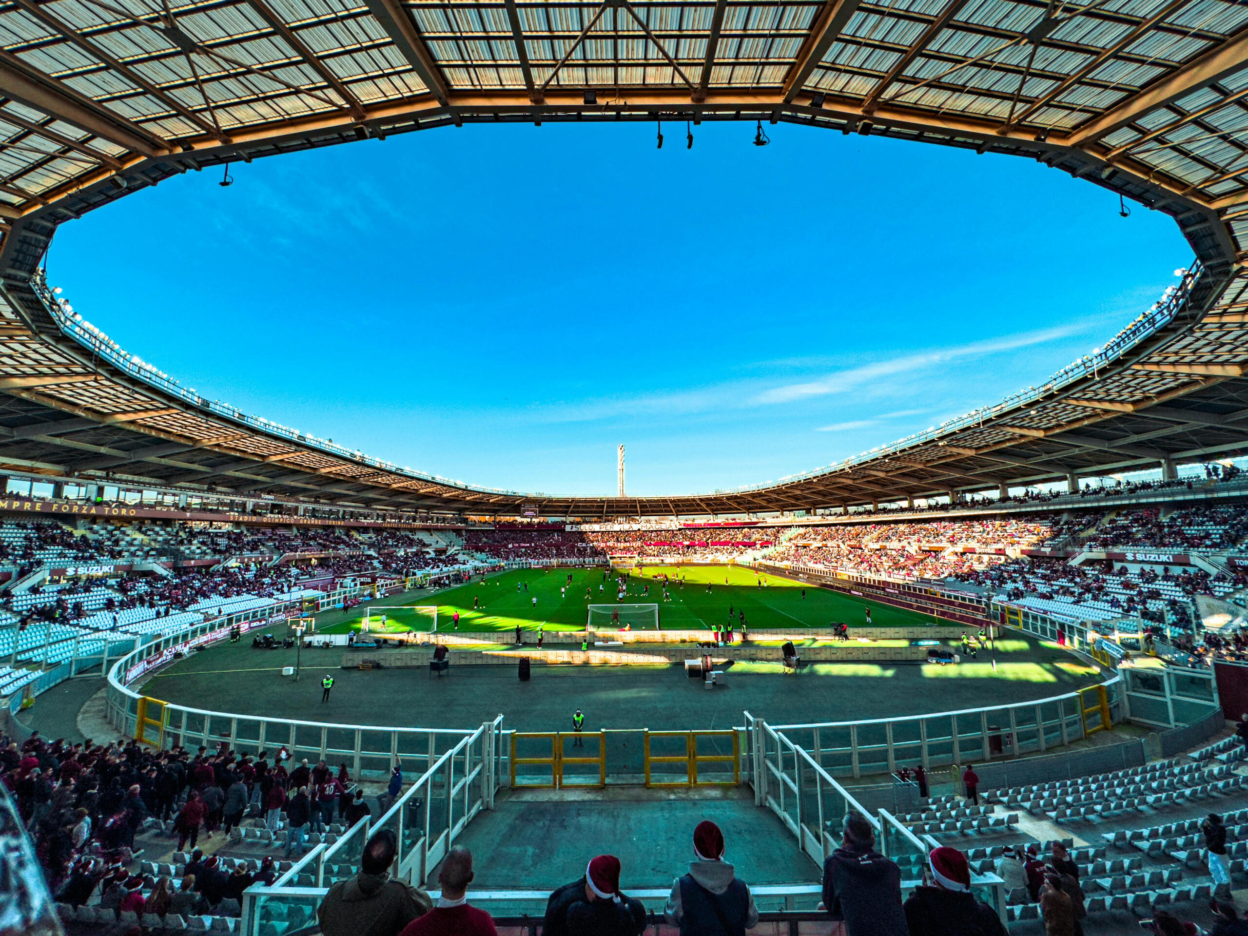 Het thuisstadion van Torino FC met een prachtig uitzicht vanaf de tribunes en een sfeervolle ambiance.