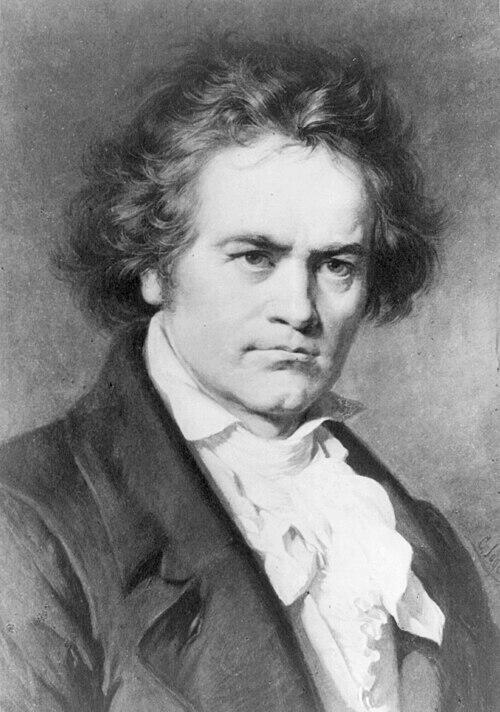 Ludwig van Beethoven malt av Carl Jaeger.