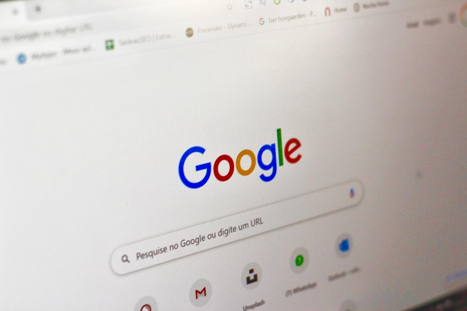 Startsiden til google