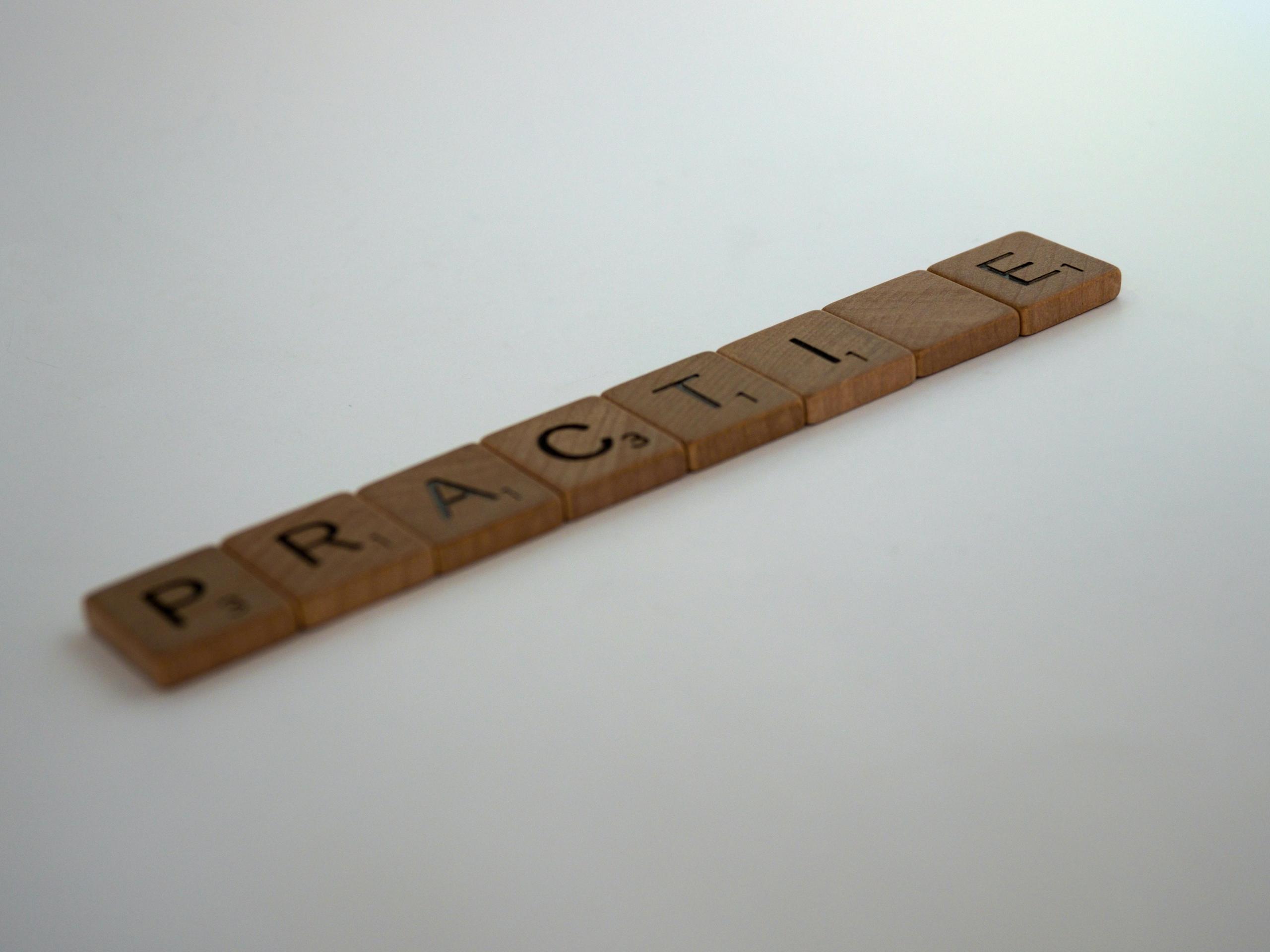Scrabblebrikker: practice
