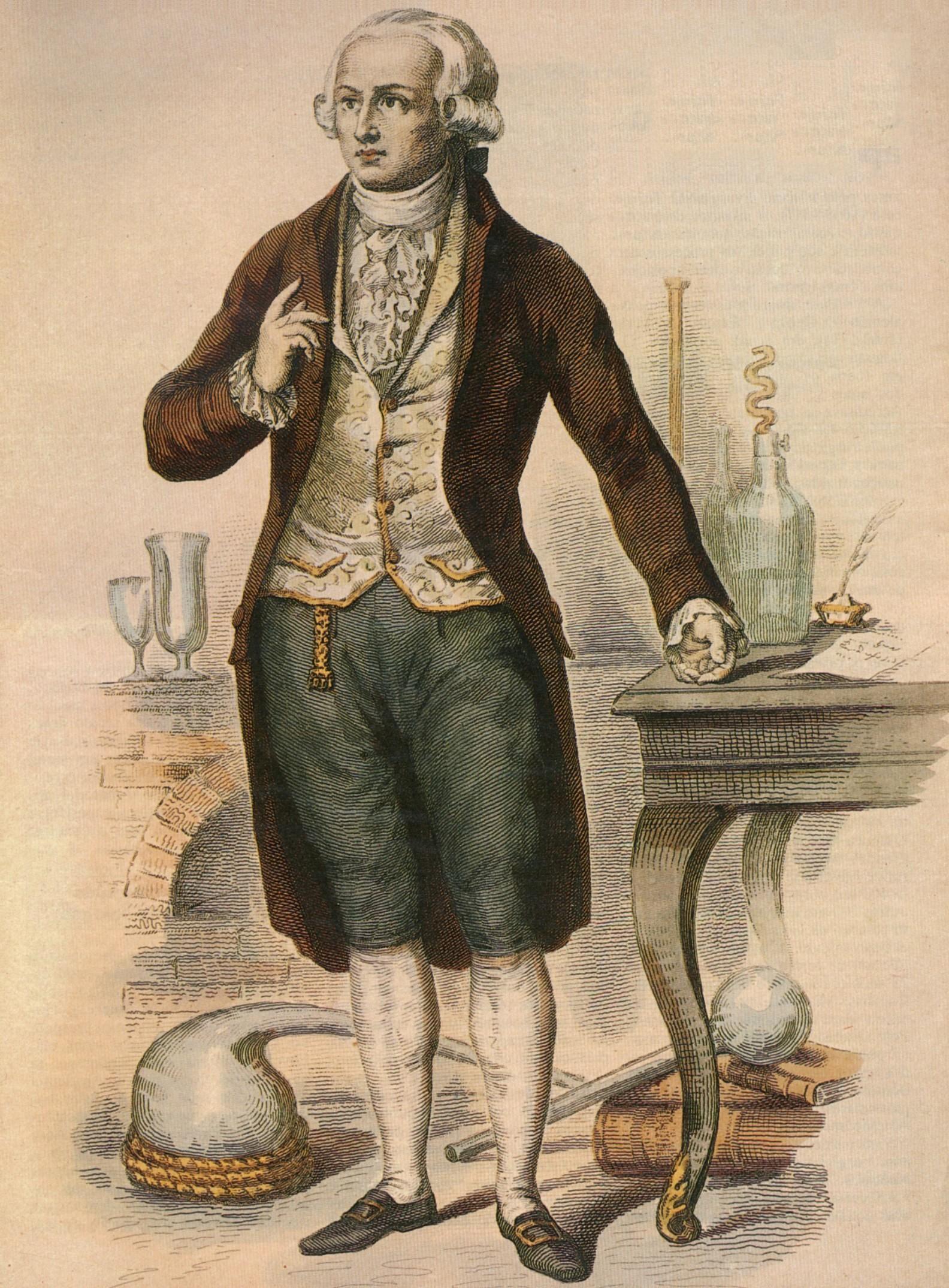 Maleri av Antoine Lavoisier.