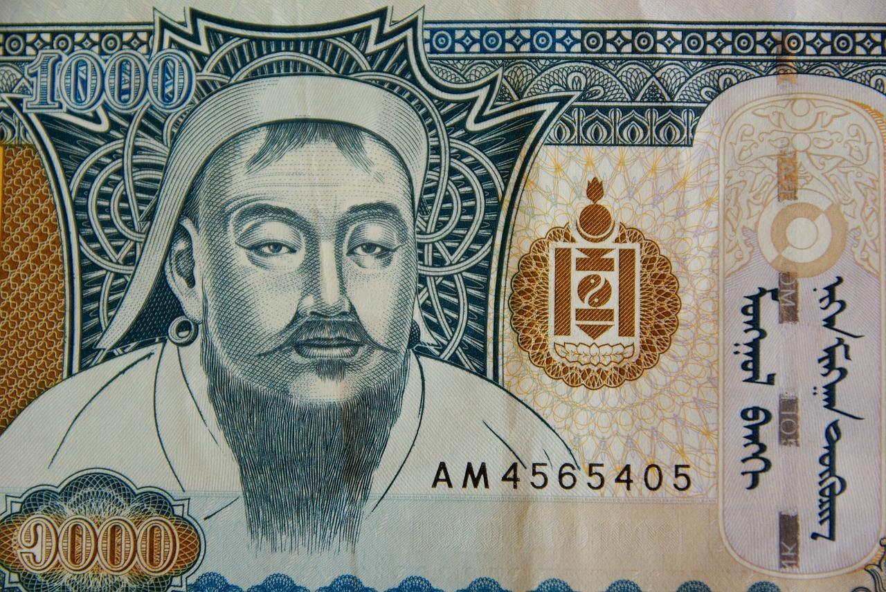 Djengis Khan på seddel