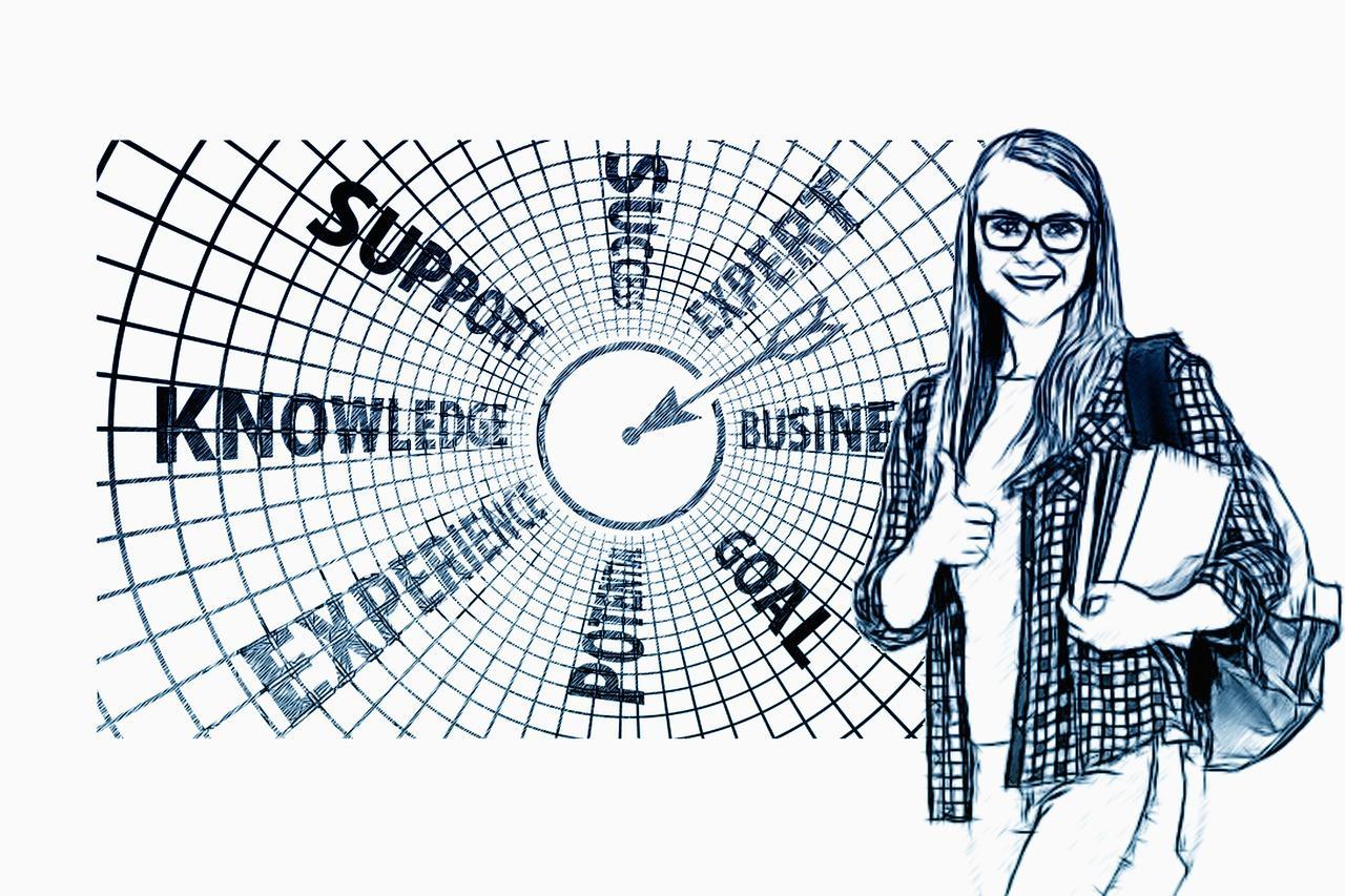 Vektor av kvinnelig student