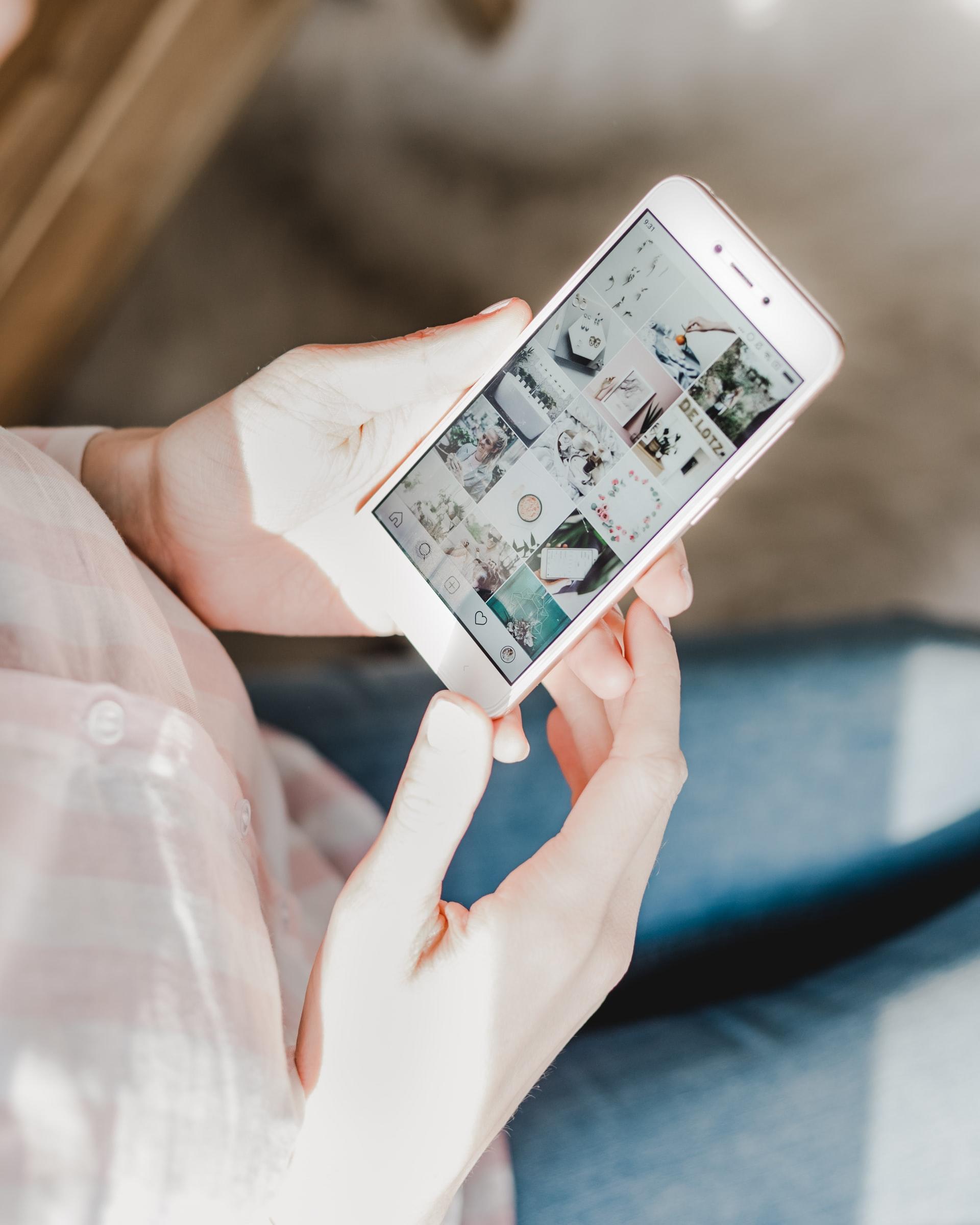 Instagram på mobilen.
