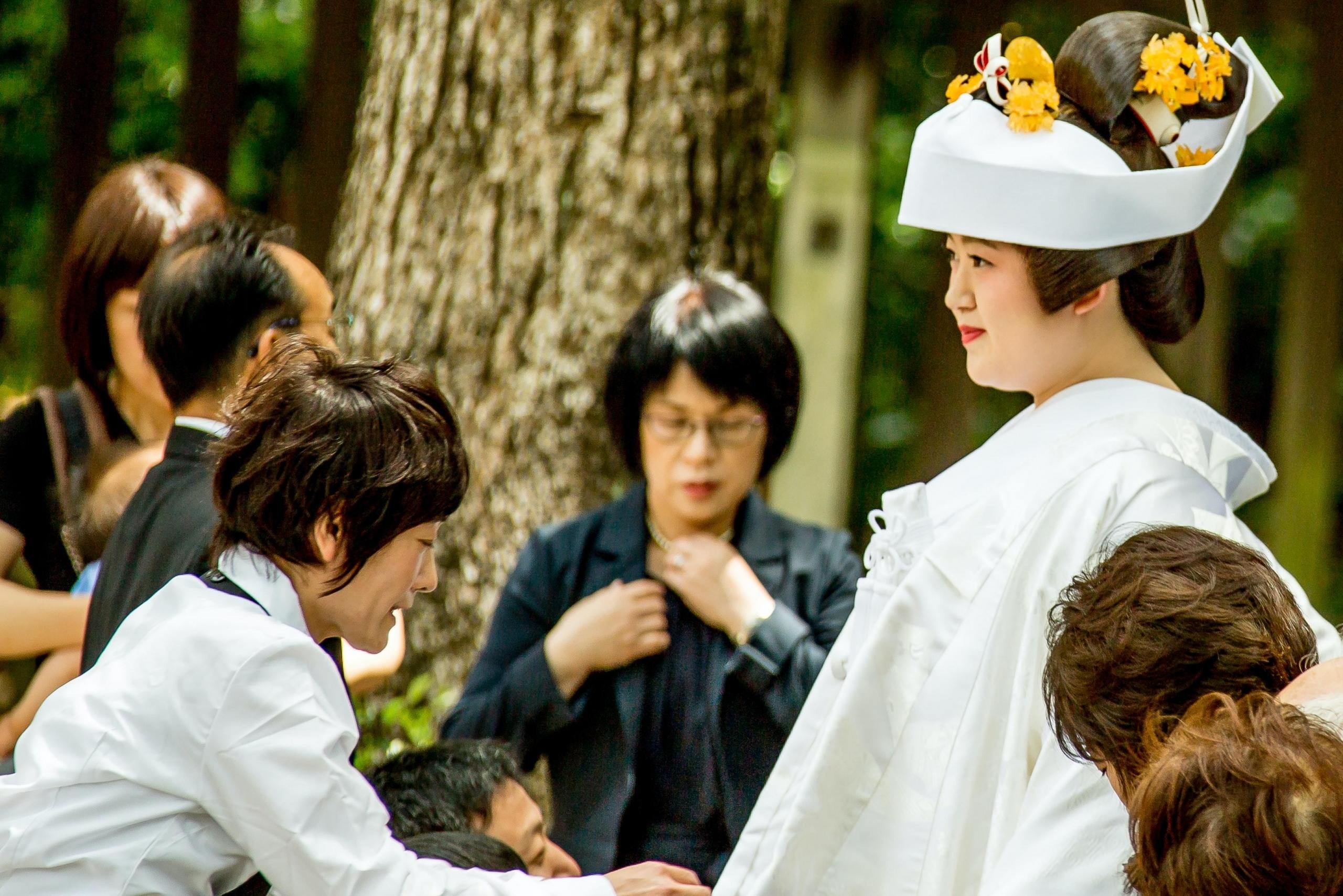 Japanere ute i parken