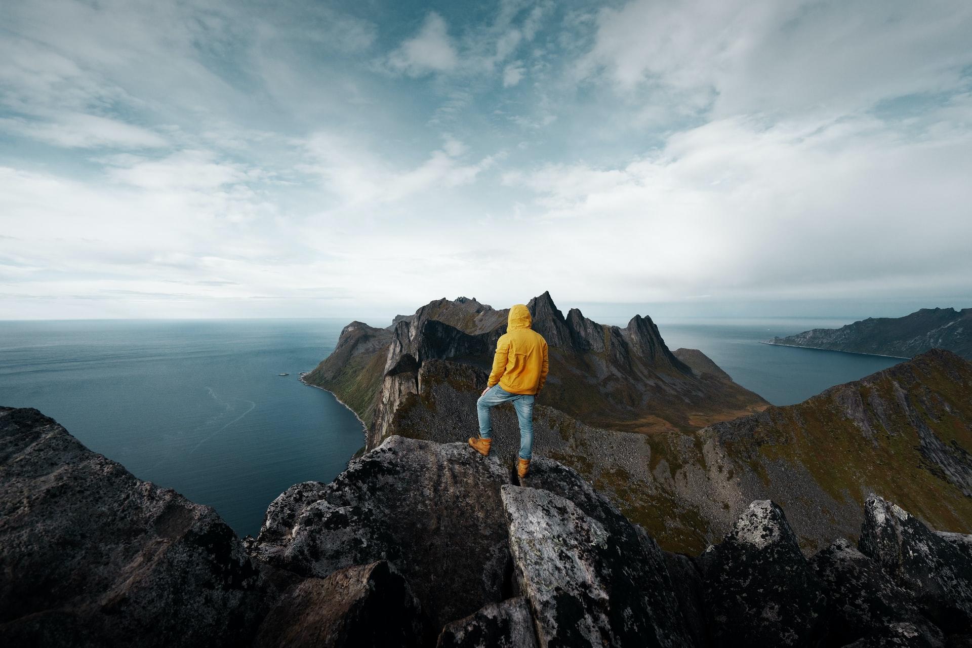man gjennomgår personlig utvikling i Senja