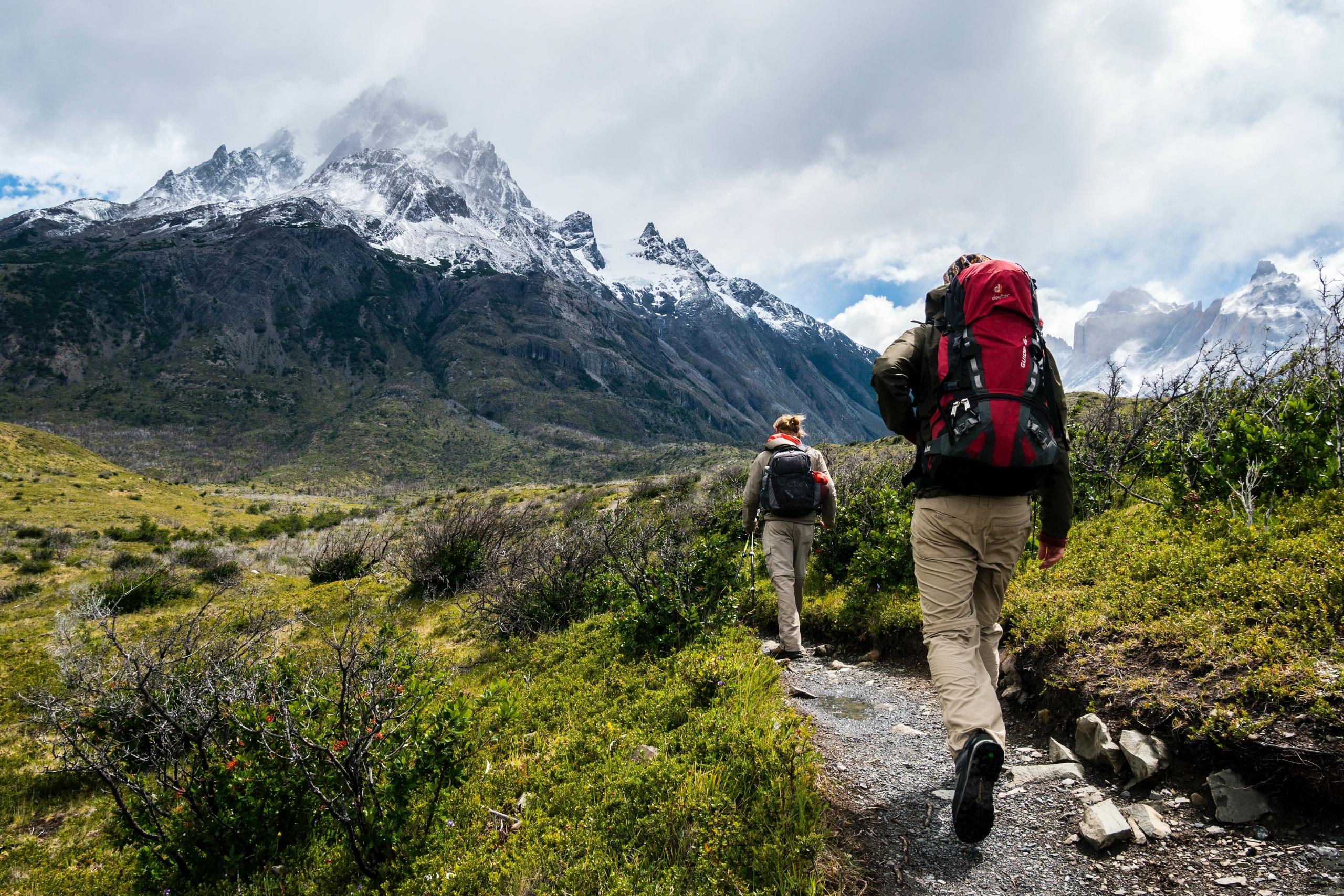 et par er på tur i patagonia sør i Sør-amerika