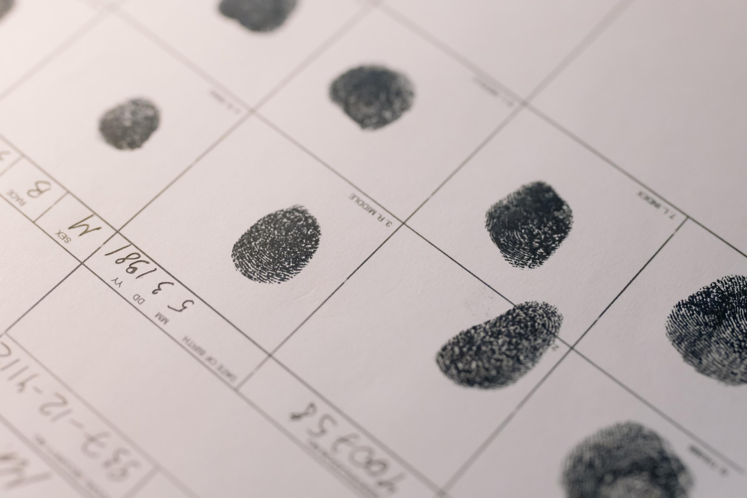 Fingeravtrykk gjort av etterforskerne