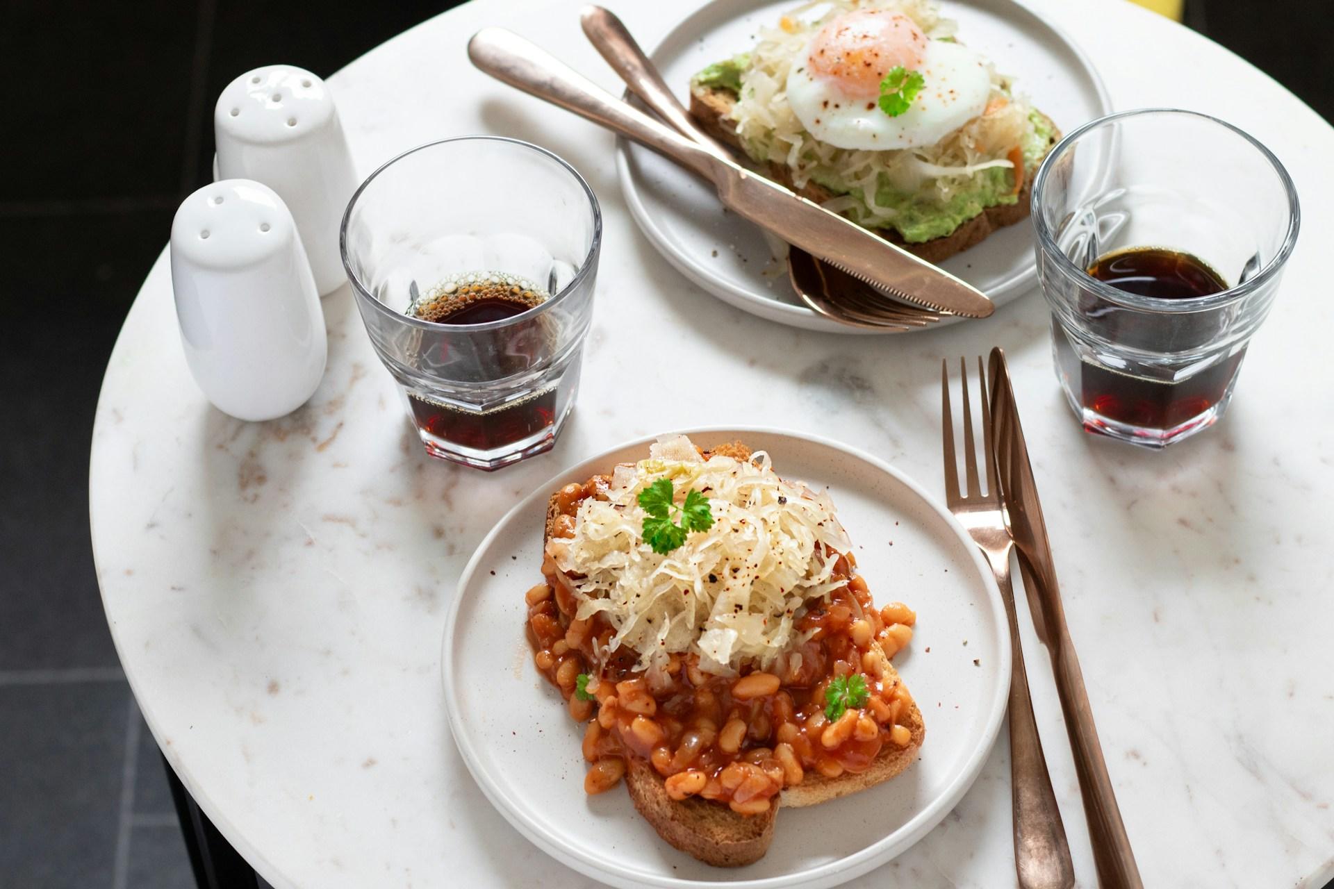Måltid med sauerkraut til.