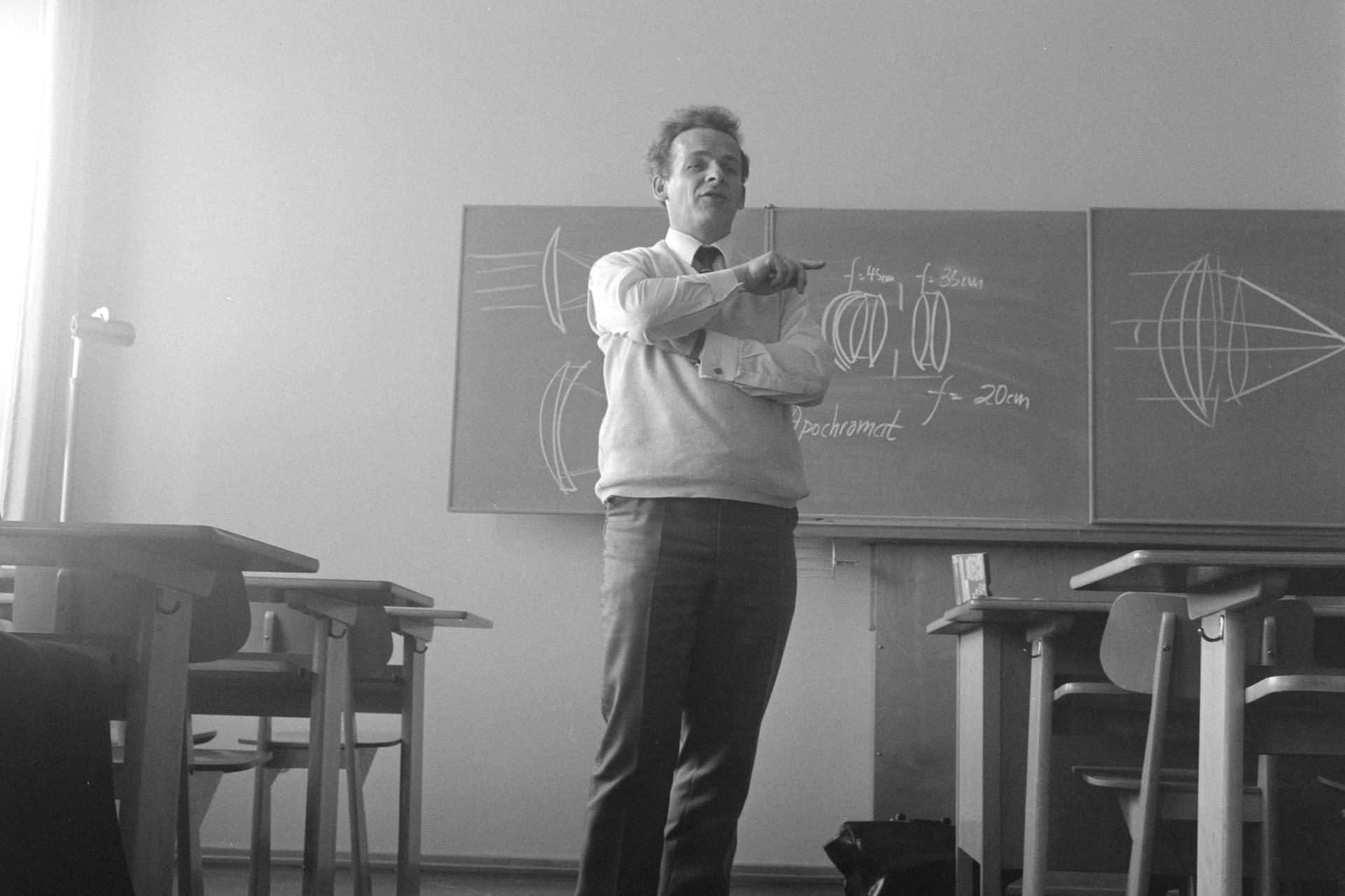 A teacher in a classroom