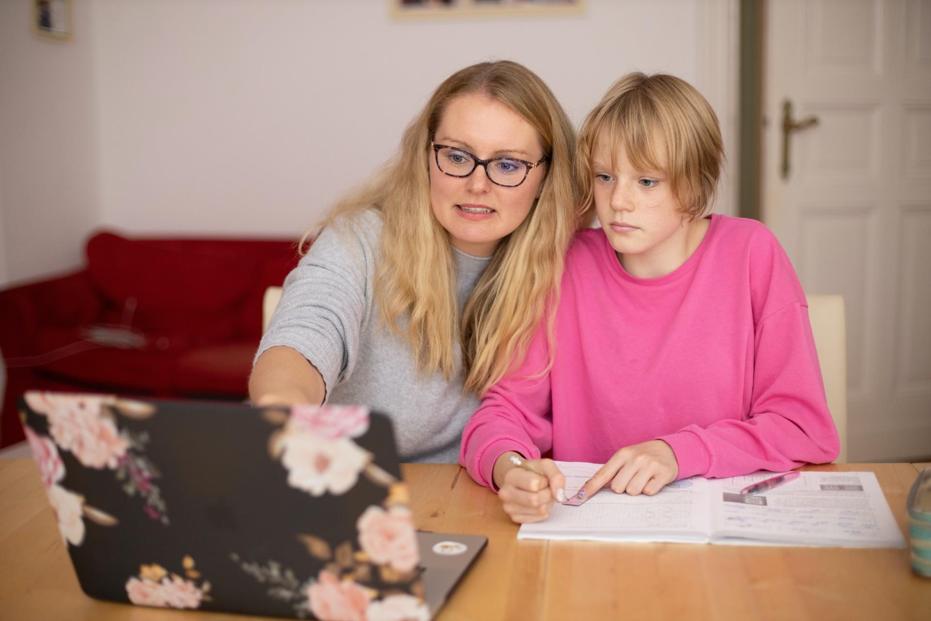 A tutor teaching a student