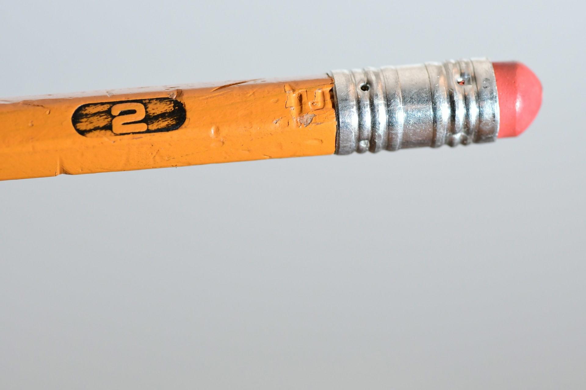 A pencil eraser.