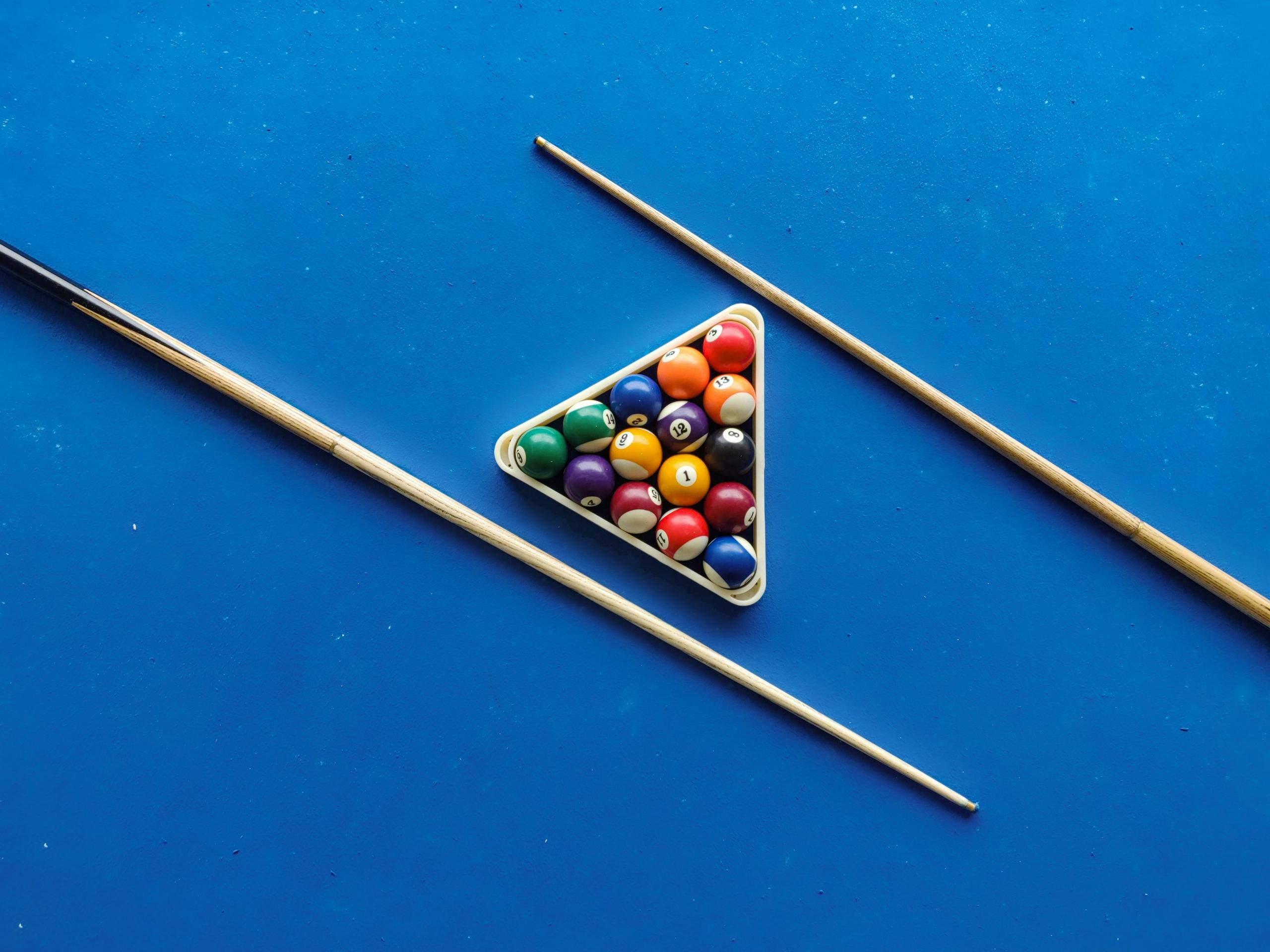 Pool Table with triangle
