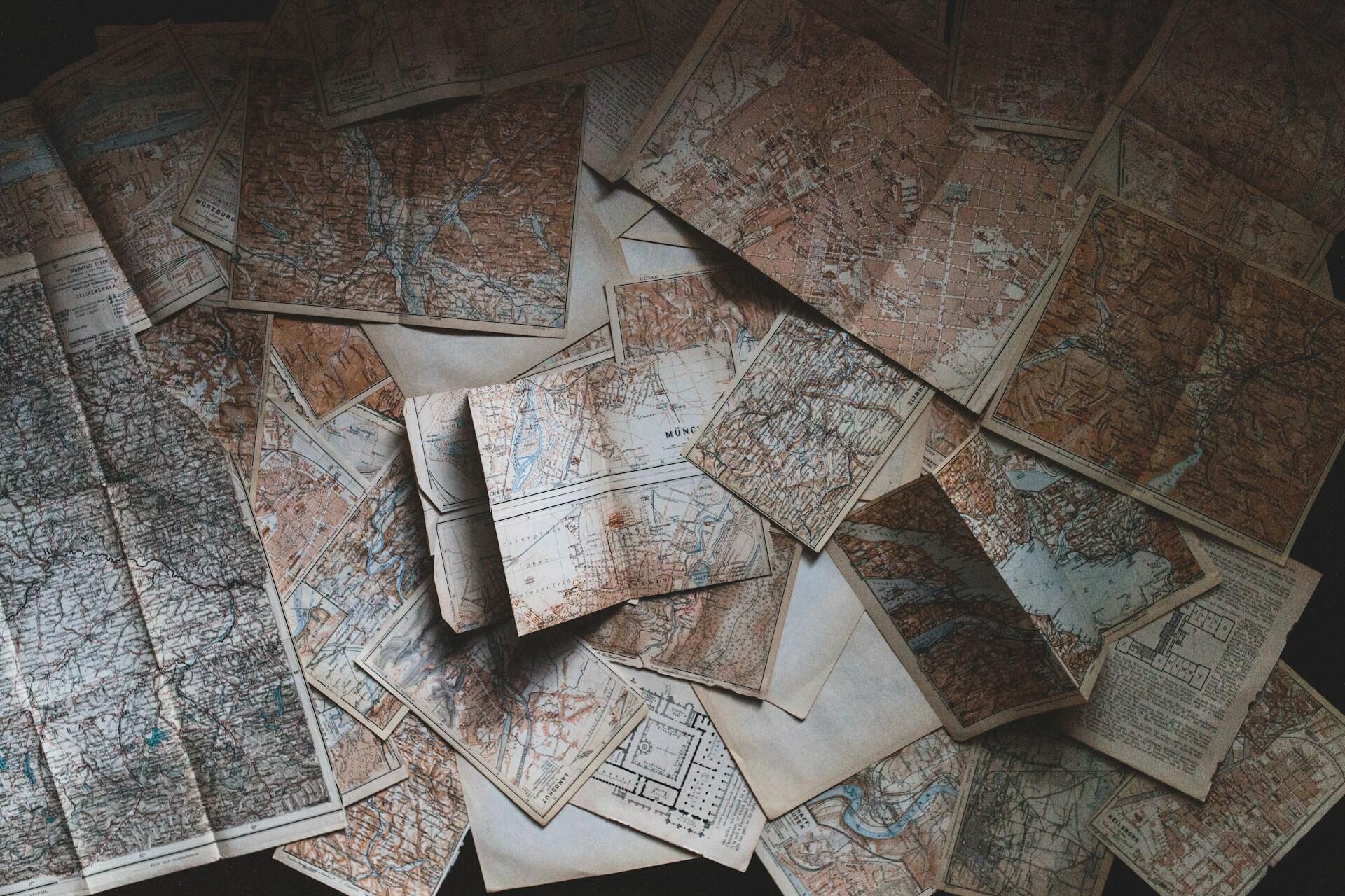 A series of world maps.