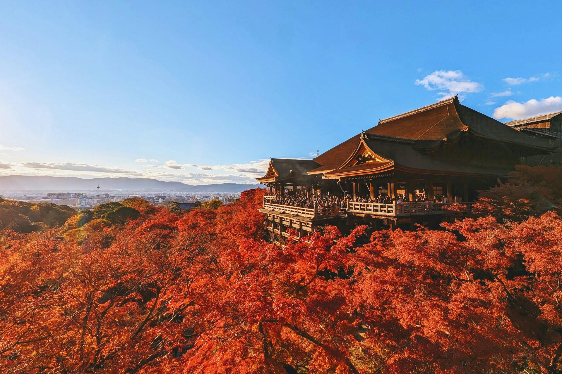 A view of Kyoto, Japan, in autumn.