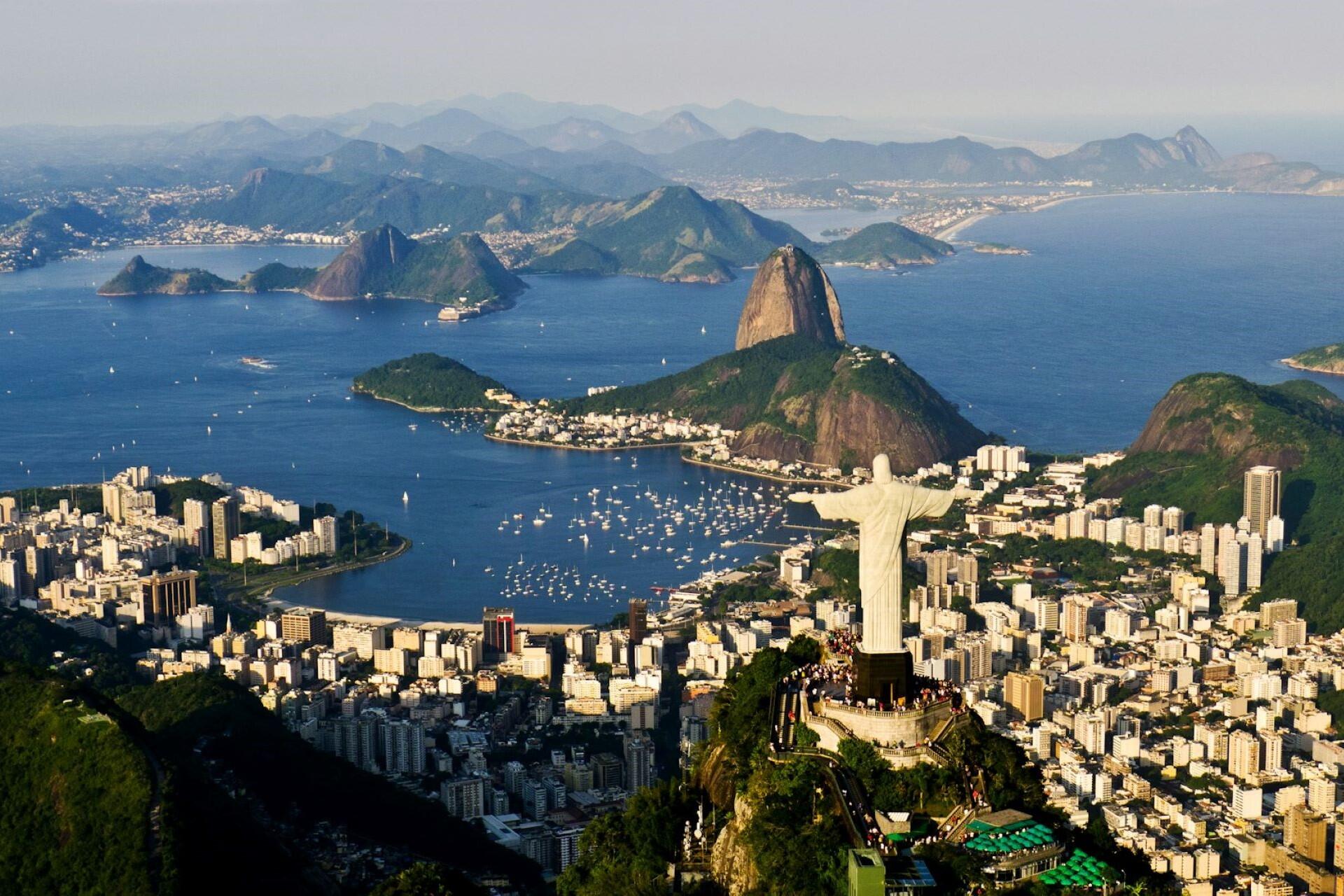Christ the Redeemer overlooking Rio de Janeiro.