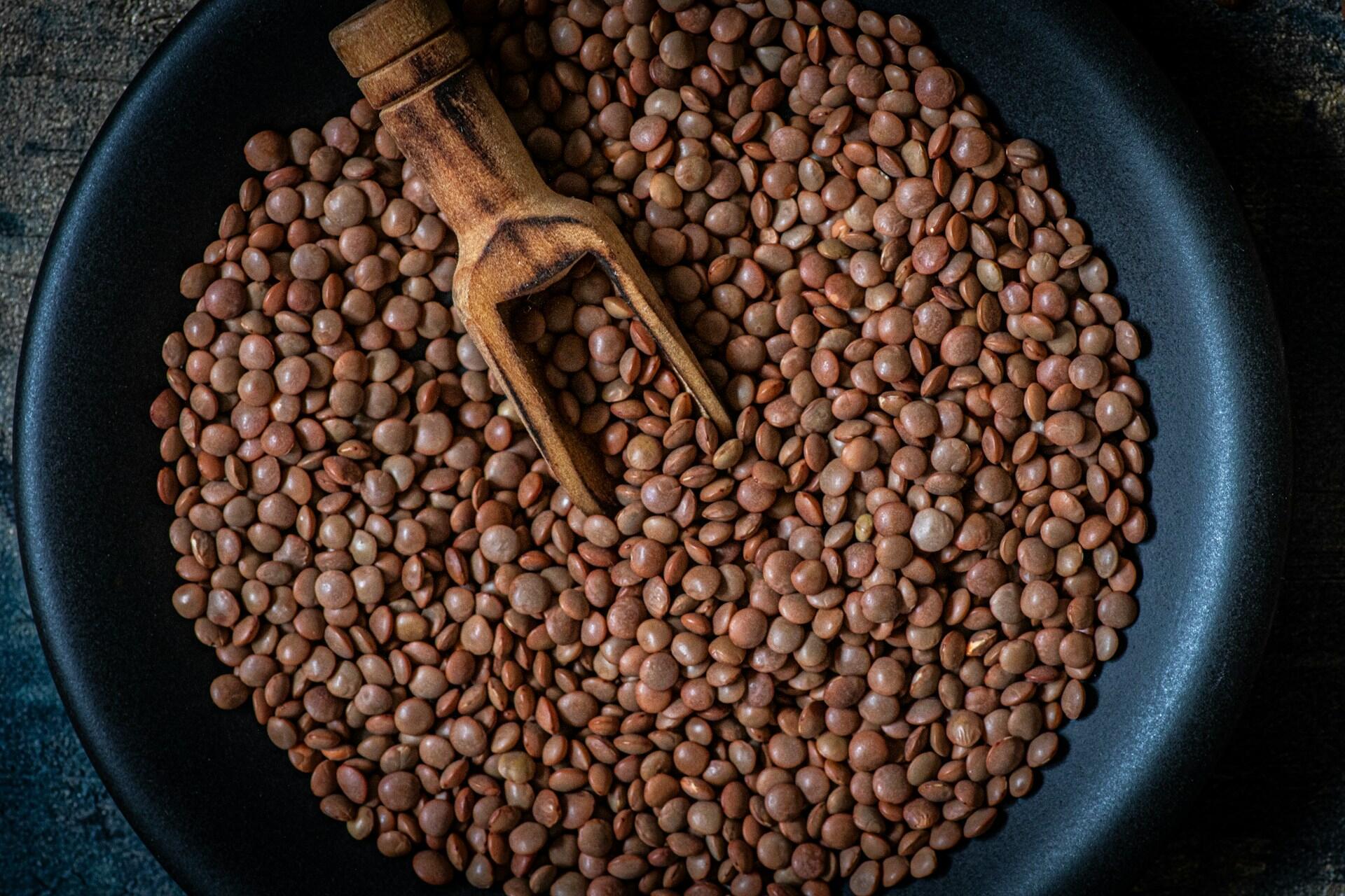 Lentils in a bowl.