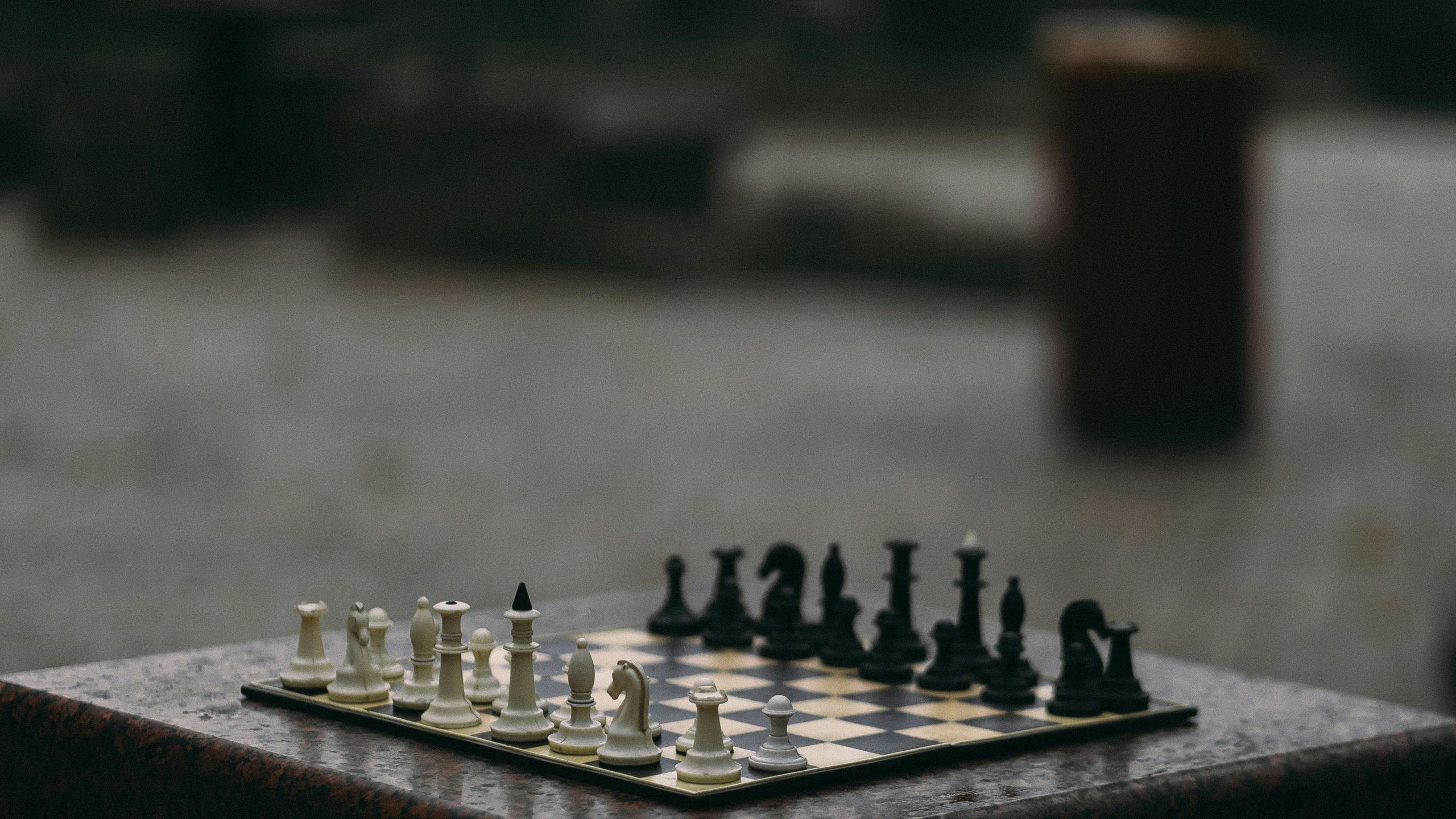 Chess board ready to be played