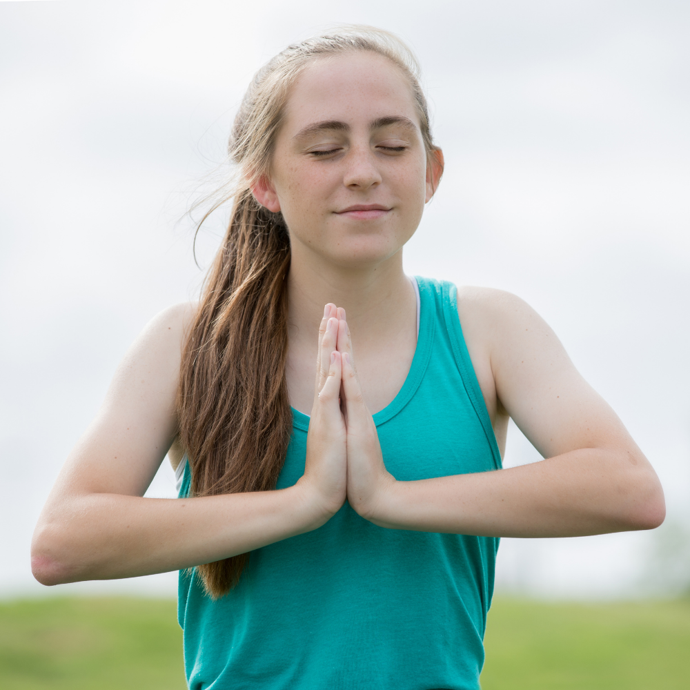 Teenager doing Yoga to improve recall
