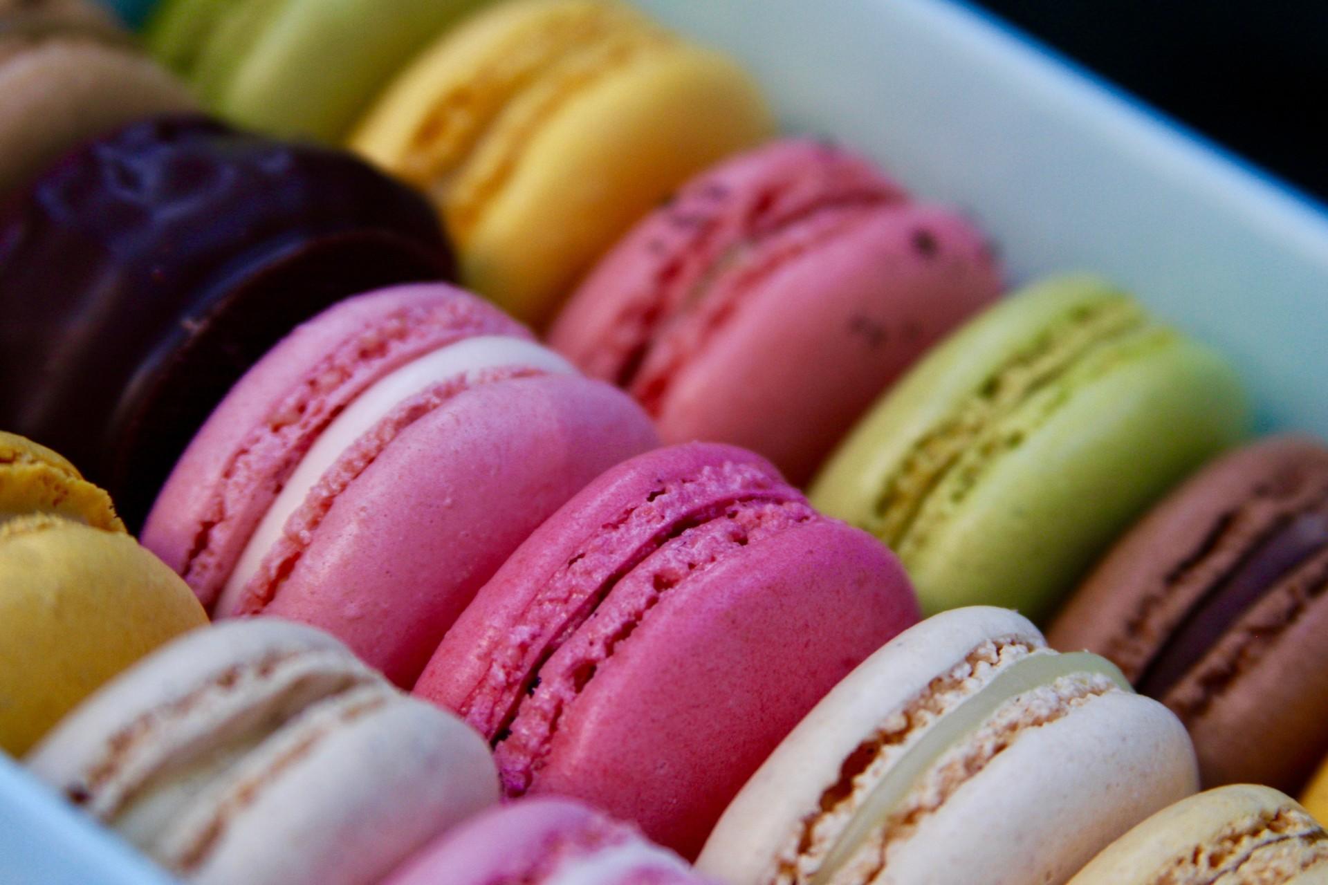 French macarons on a plate