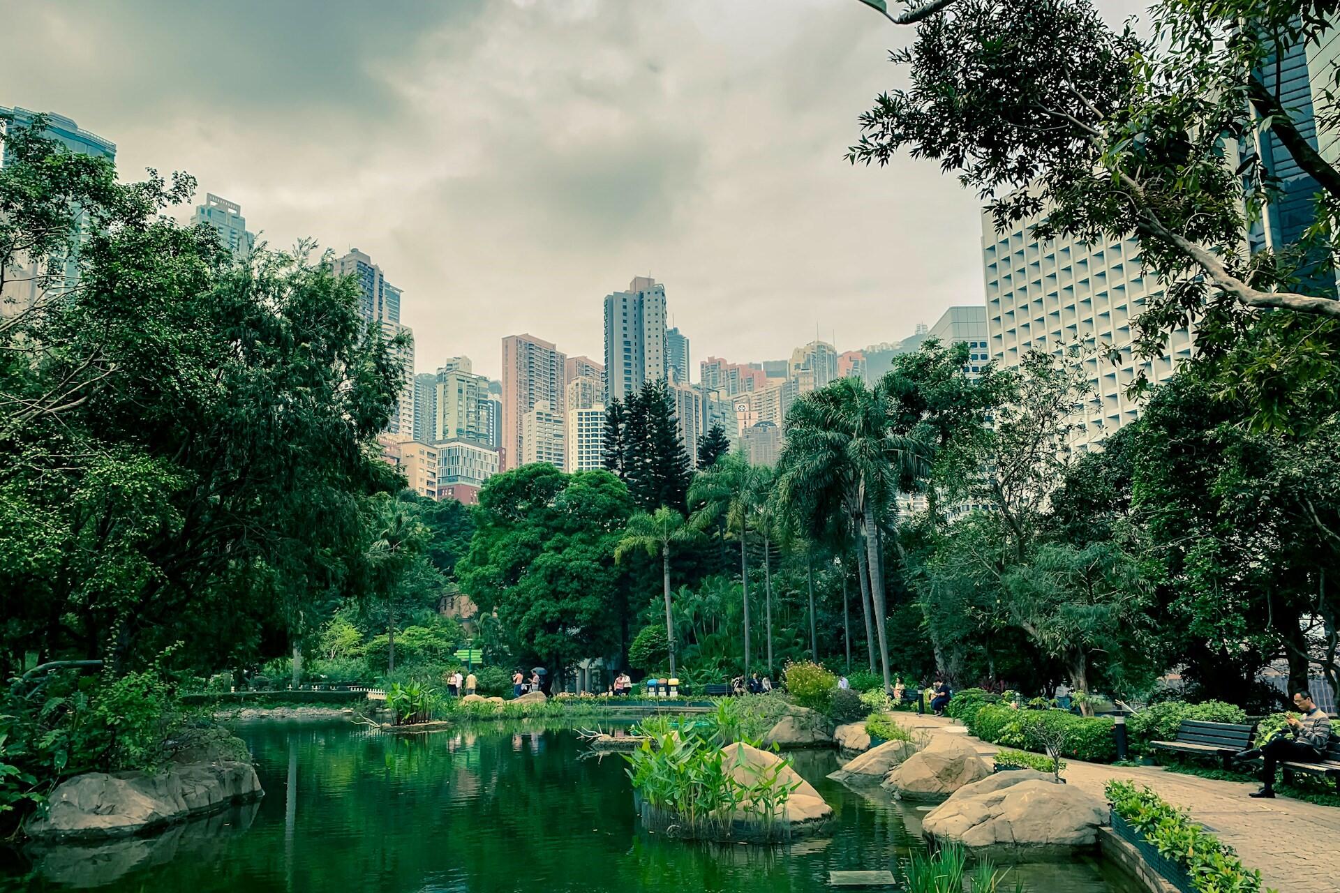 A view from Hong Kong Park, Hong Kong.