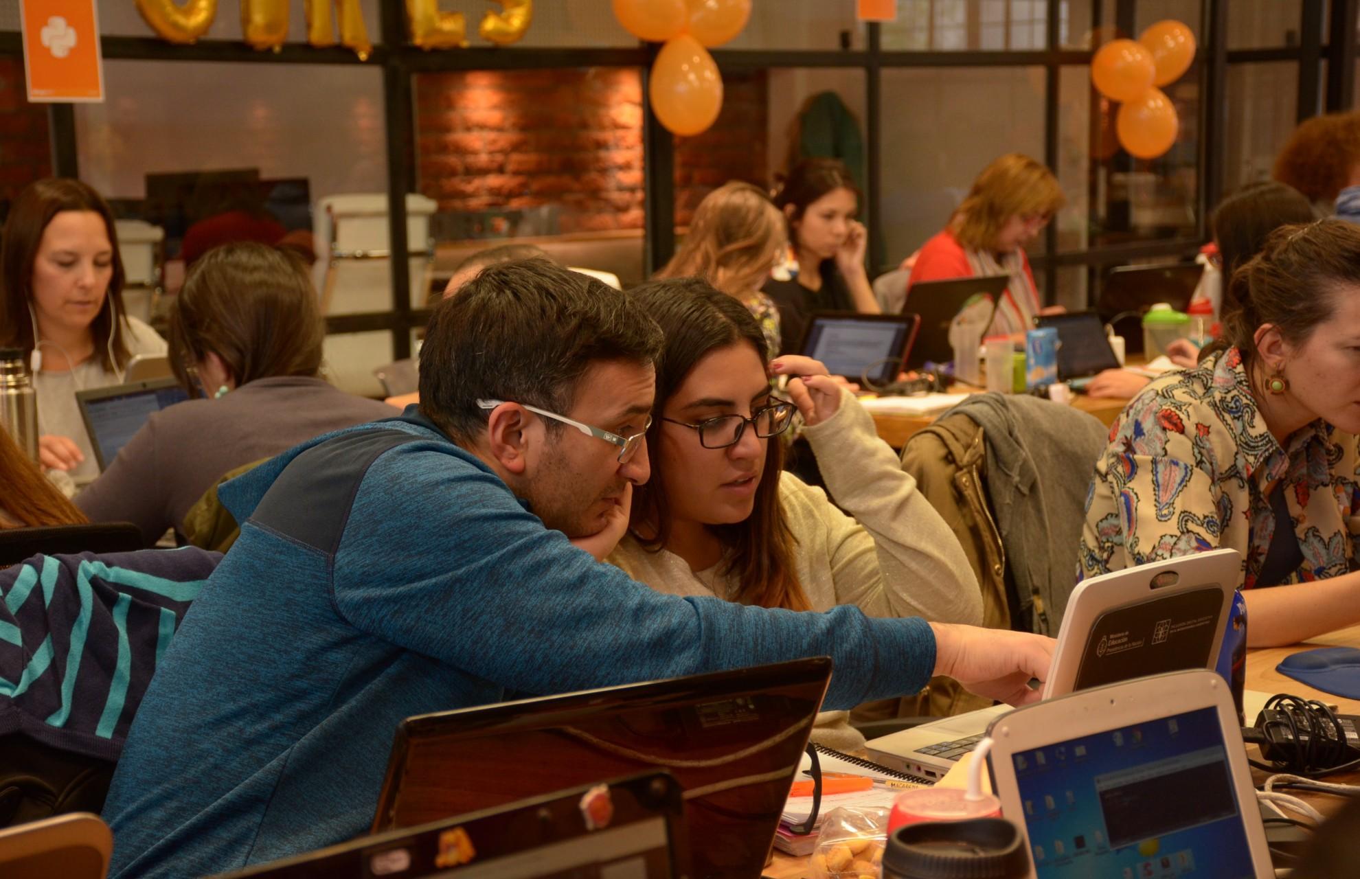 A tutor explaining a lesson to a student