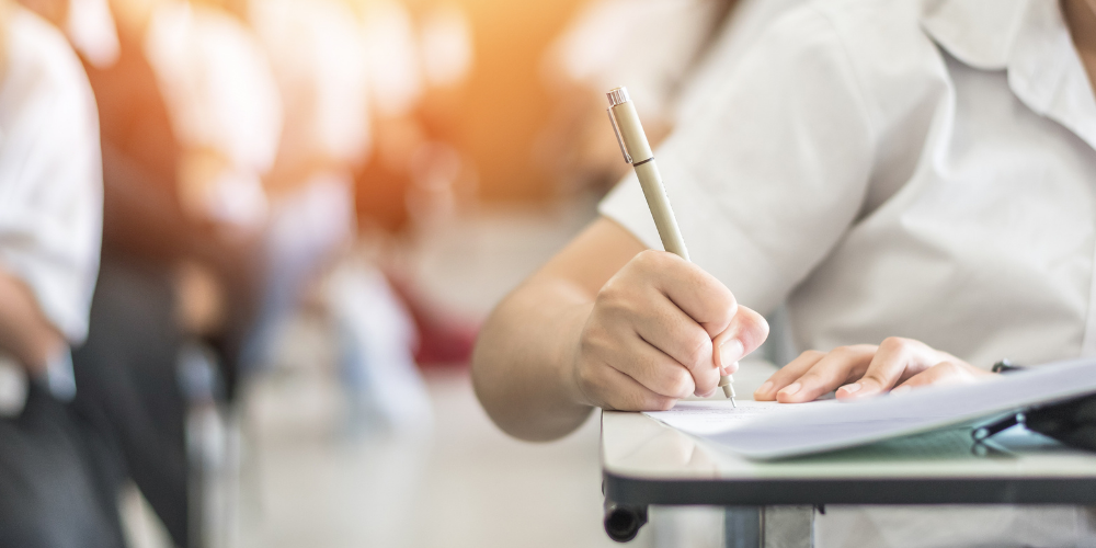 Students sitting NCEA maths exam
