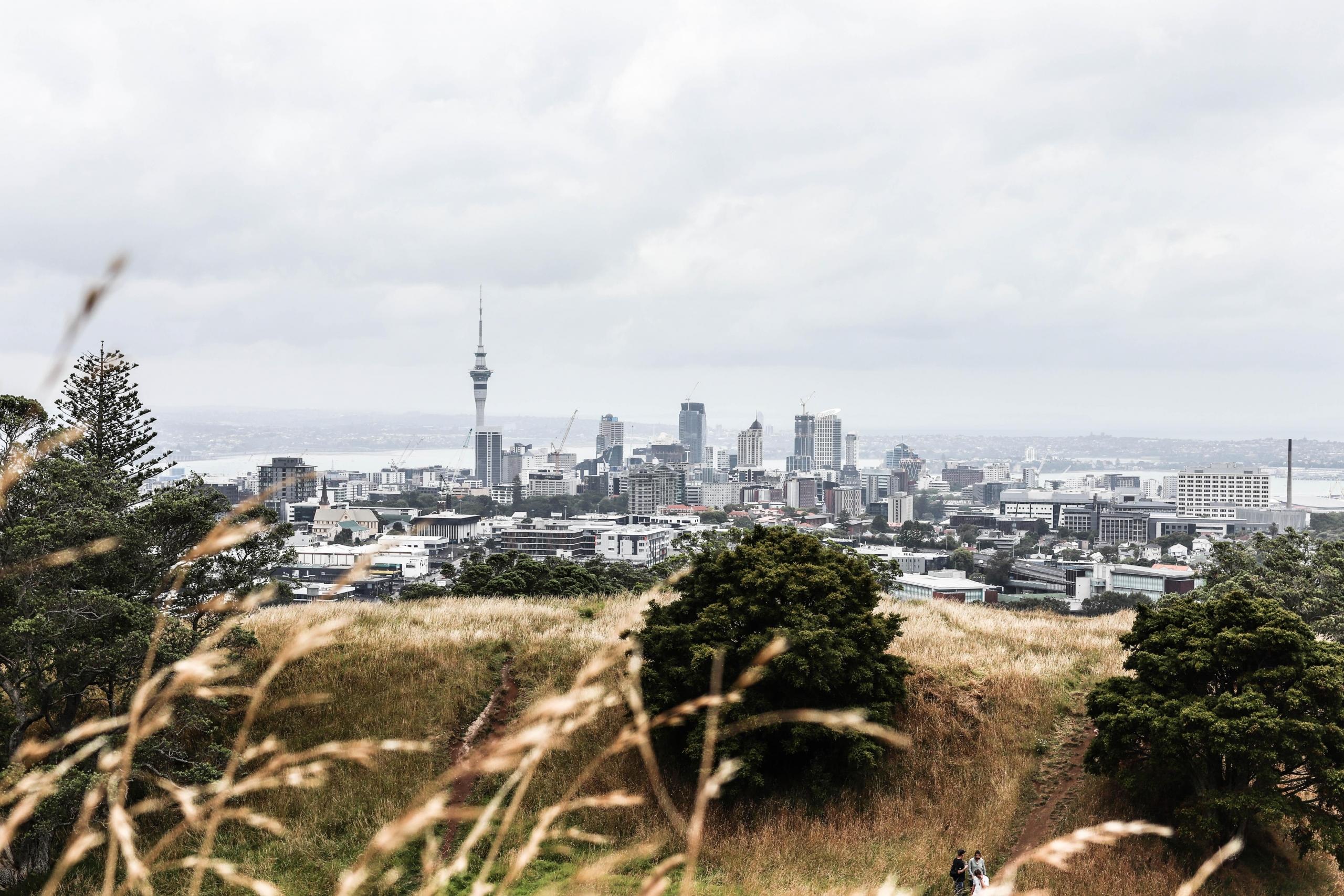 View of Auckland New Zealand from a distance