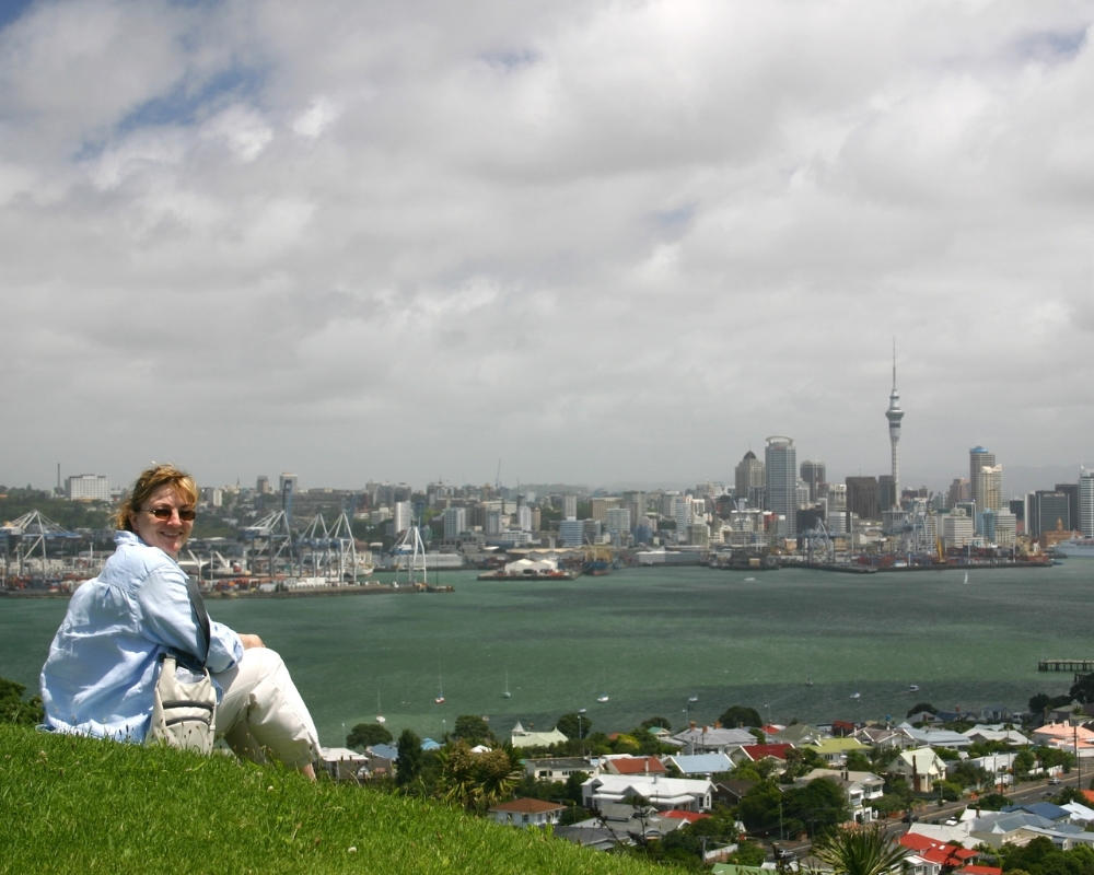 English Learner Admiring Auckland View