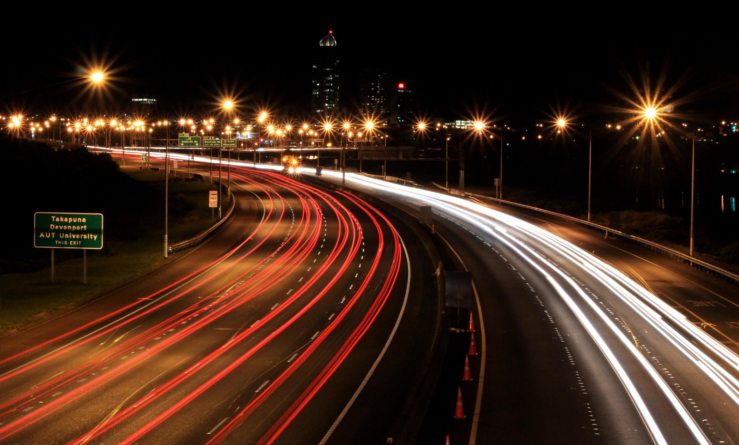 Cars driving by on New Zealand highway