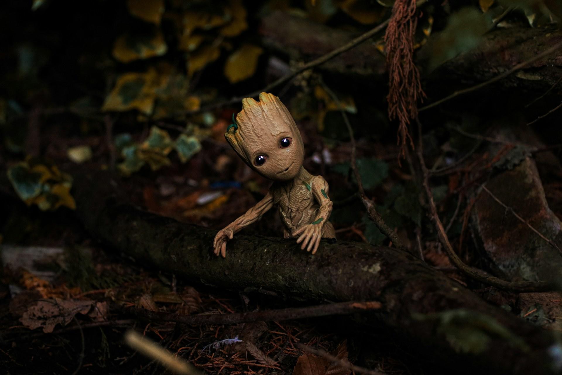 A figurine of baby Groot.