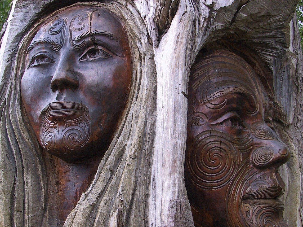 Maori sculptures