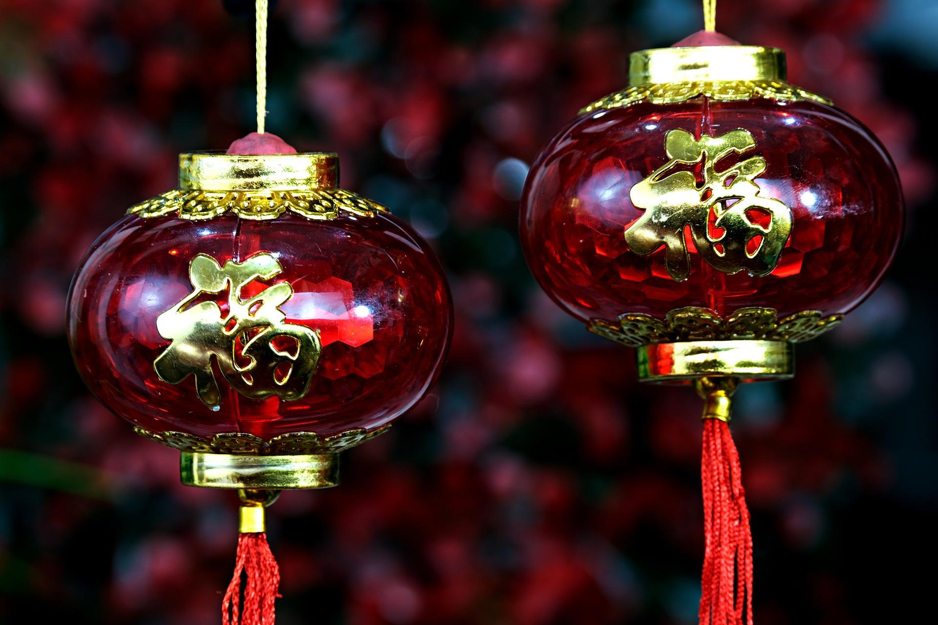 Hanging Red Chinese Lanterns - Learn to relax before your NCEA Exam