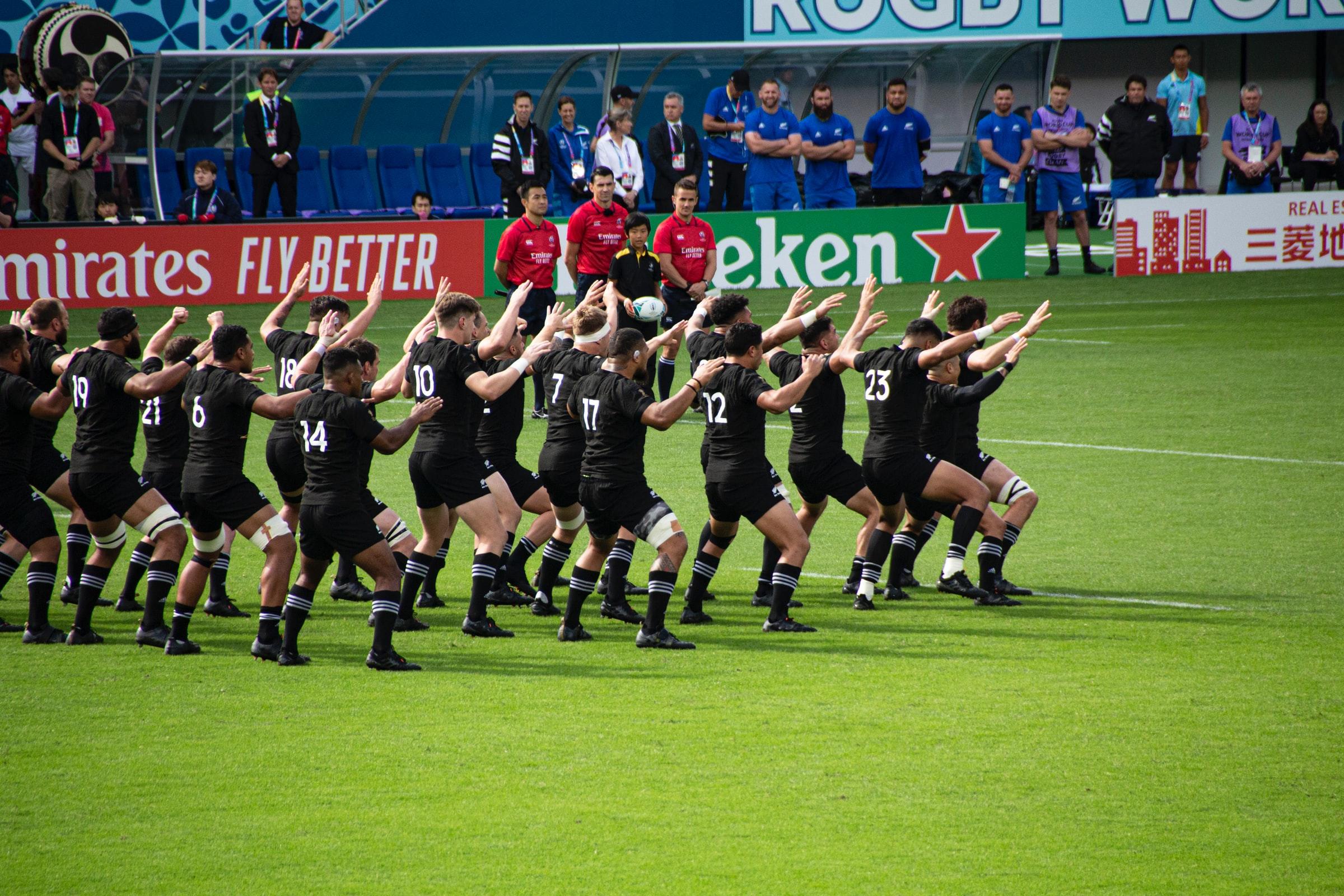 All Blacks doing the Haka