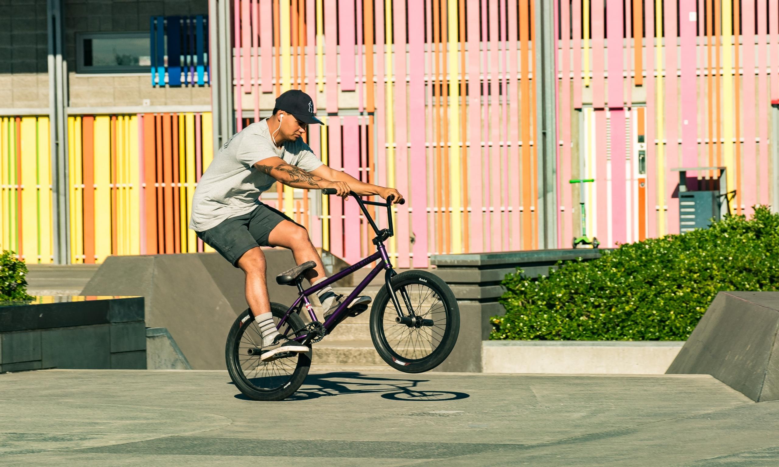 Man riding a bike
