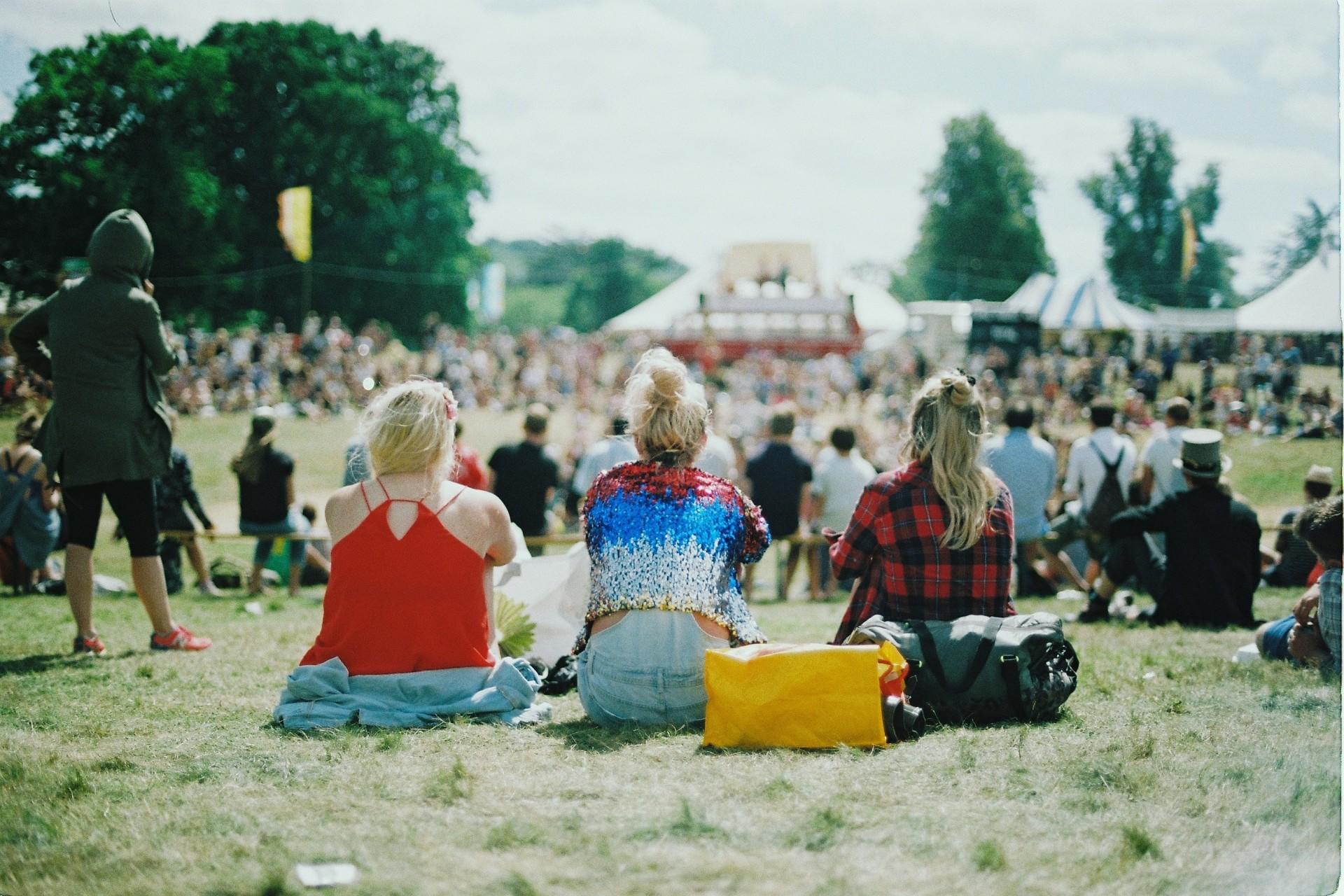 Three women sitting together