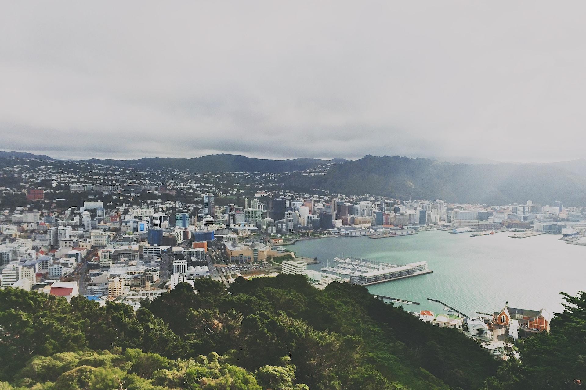 A view of Wellington, New Zealand.