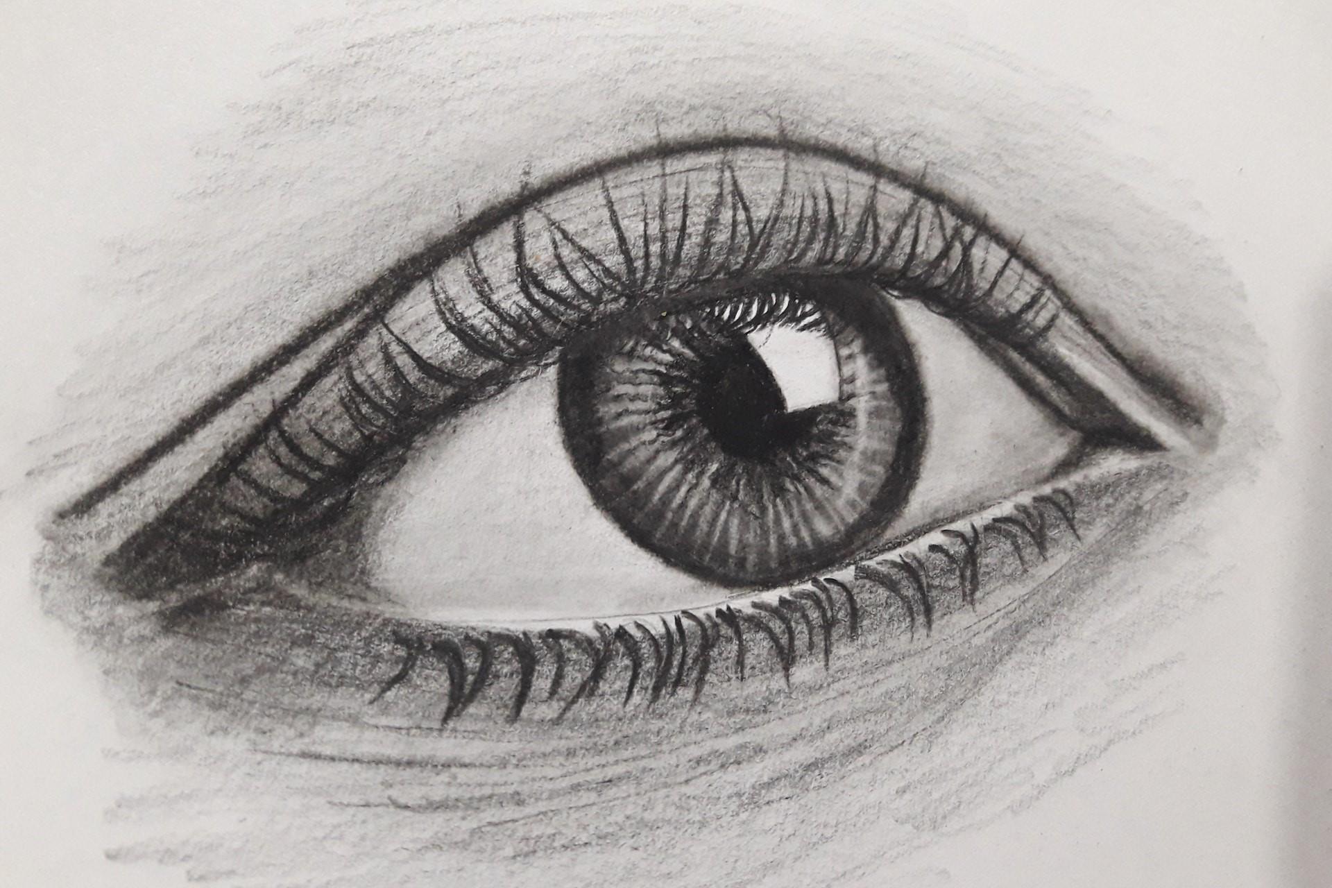 A sketch of an eye.