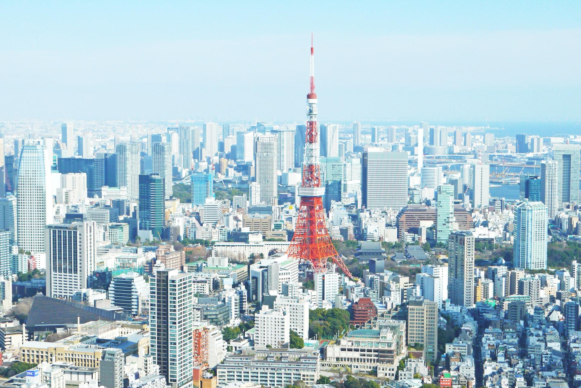 A view of the Tokyo Tower, Japan.