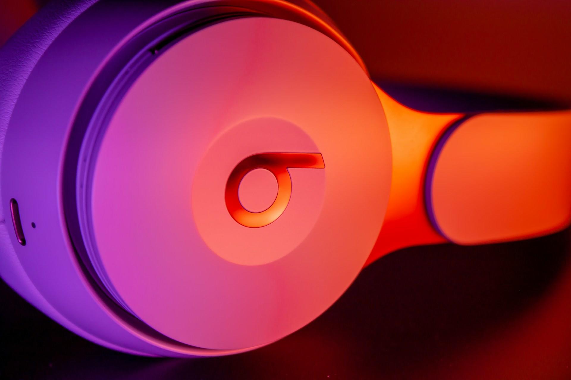 A pair of Beats Solo headphones.