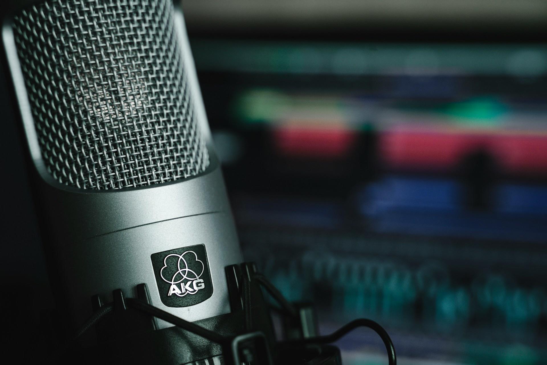 A closeup of a microphone.