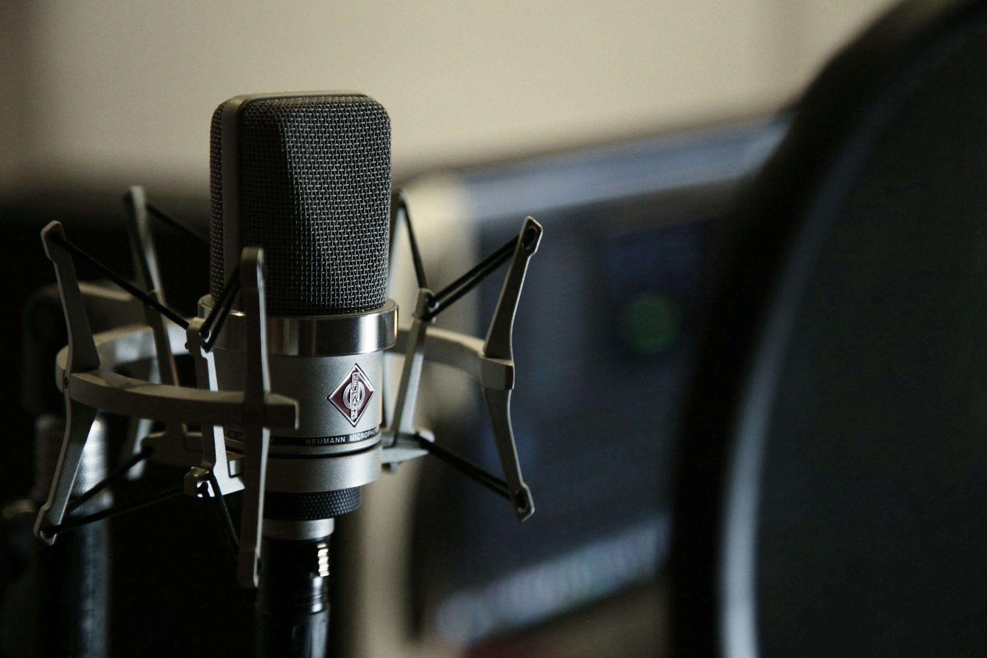 A Neumann TLM 102 microphone.