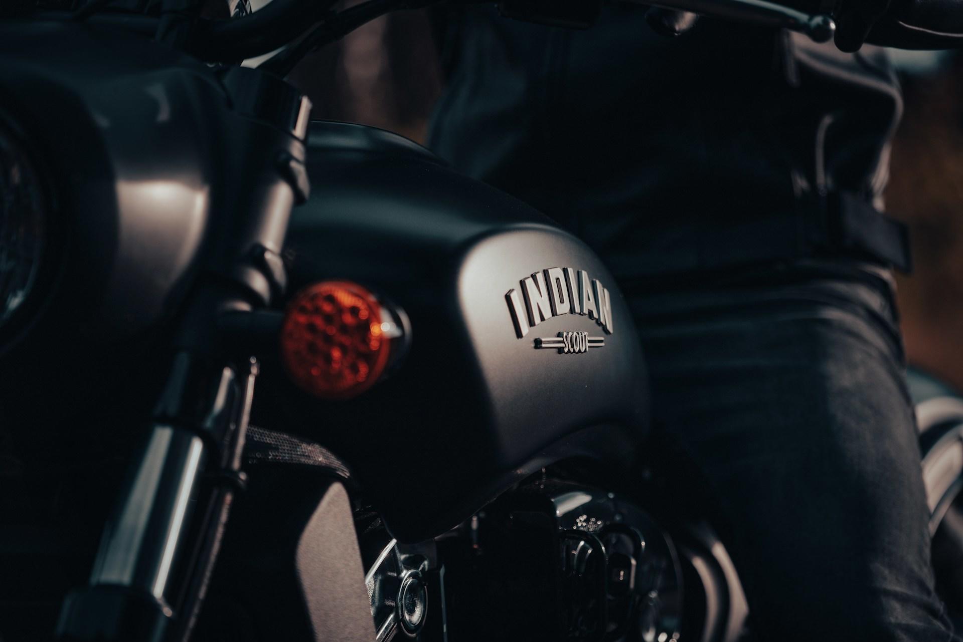 An Indian Scout motorcycle.