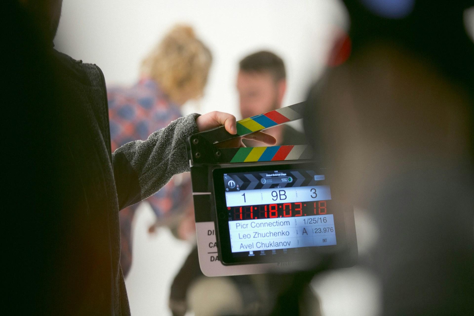 A markerboard during a production.