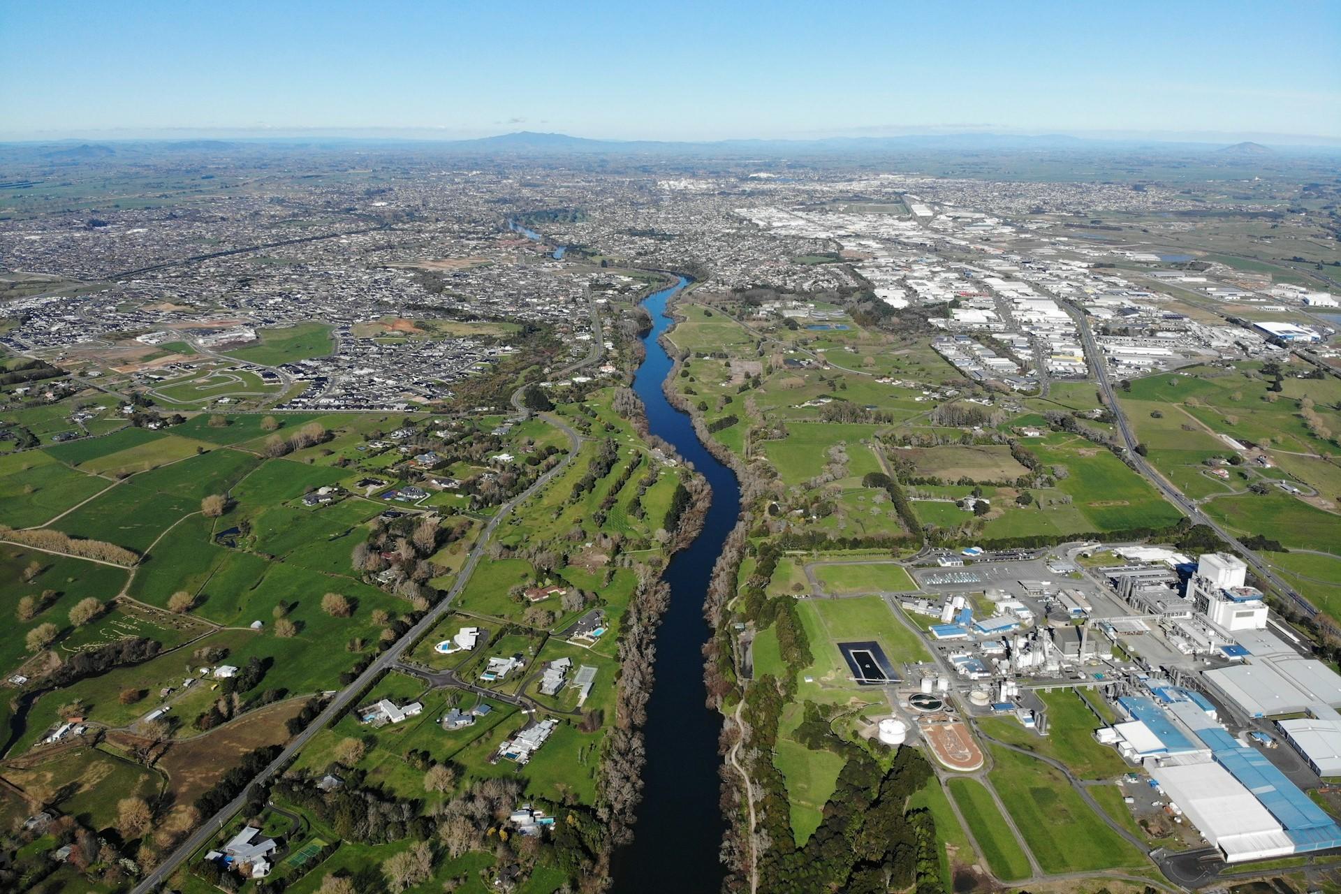 A view over the Waikato river.