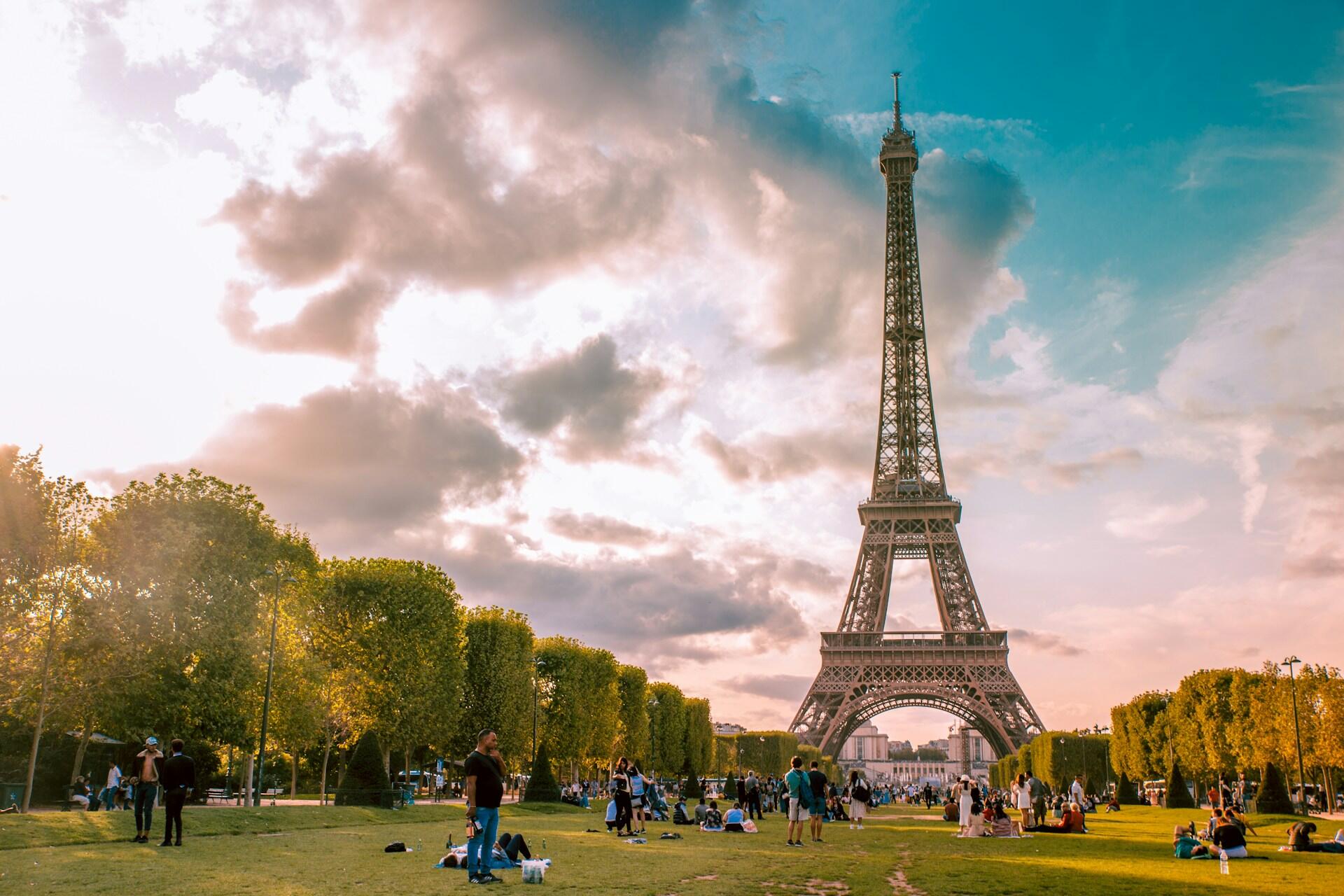 The Eiffel Tower in Paris.